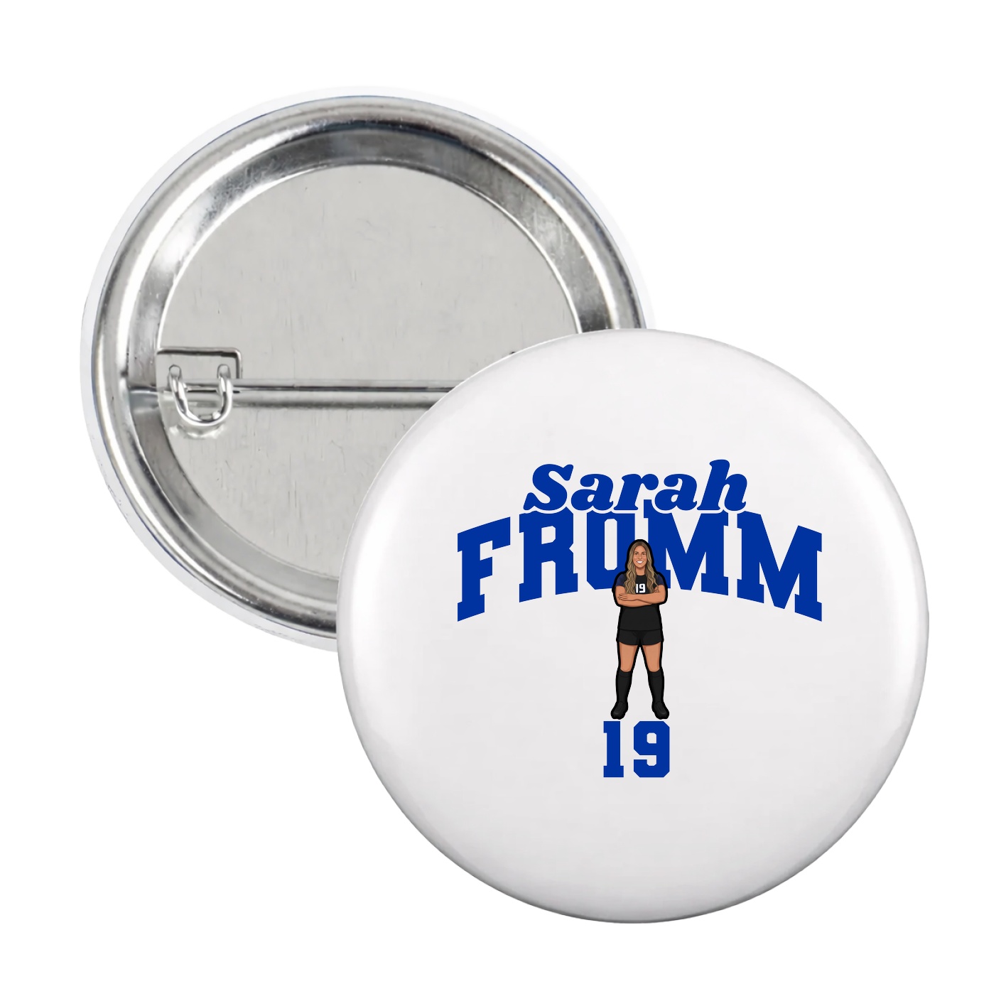 Game Day Button — Signature Arch in White