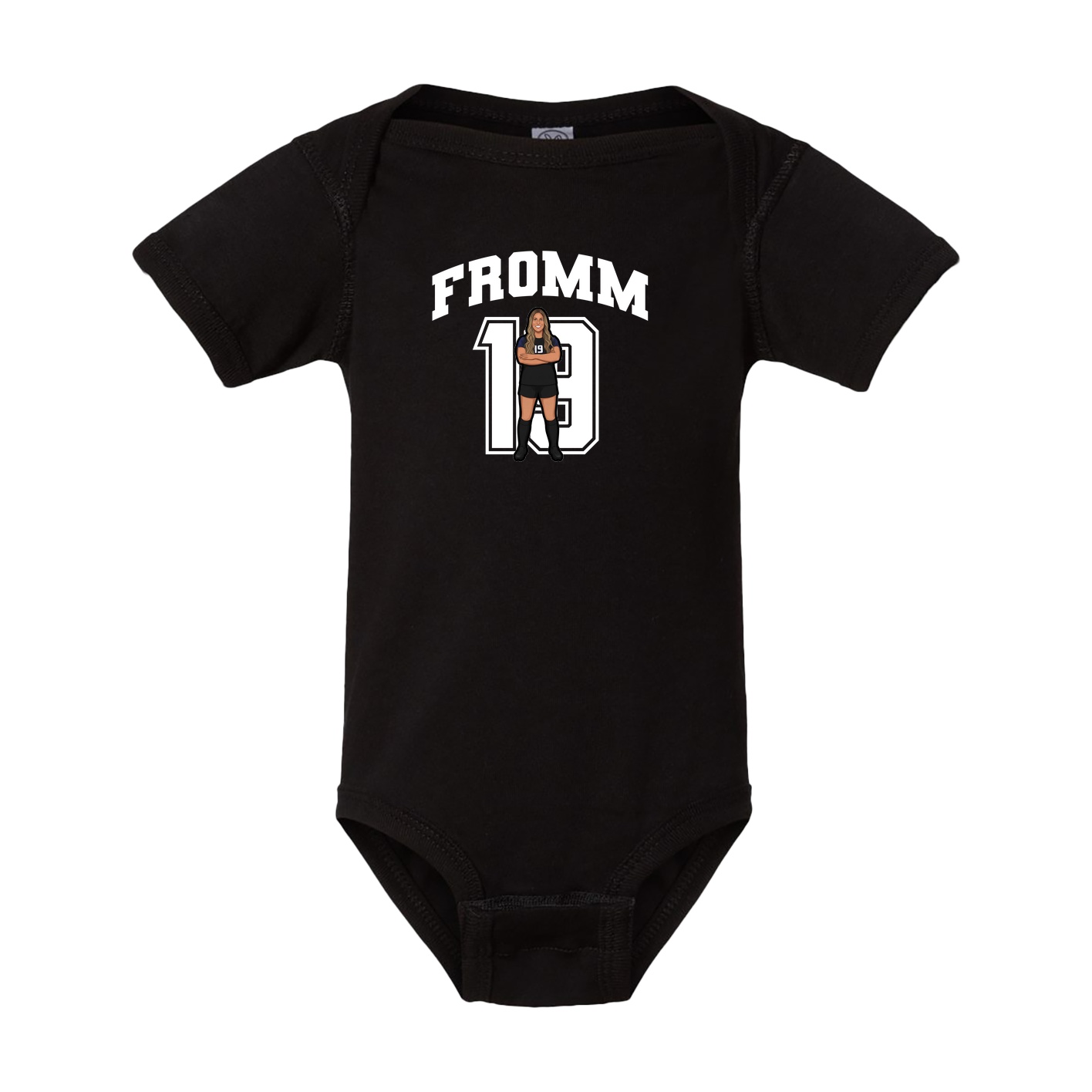 Baby Onesie — Number in Black
