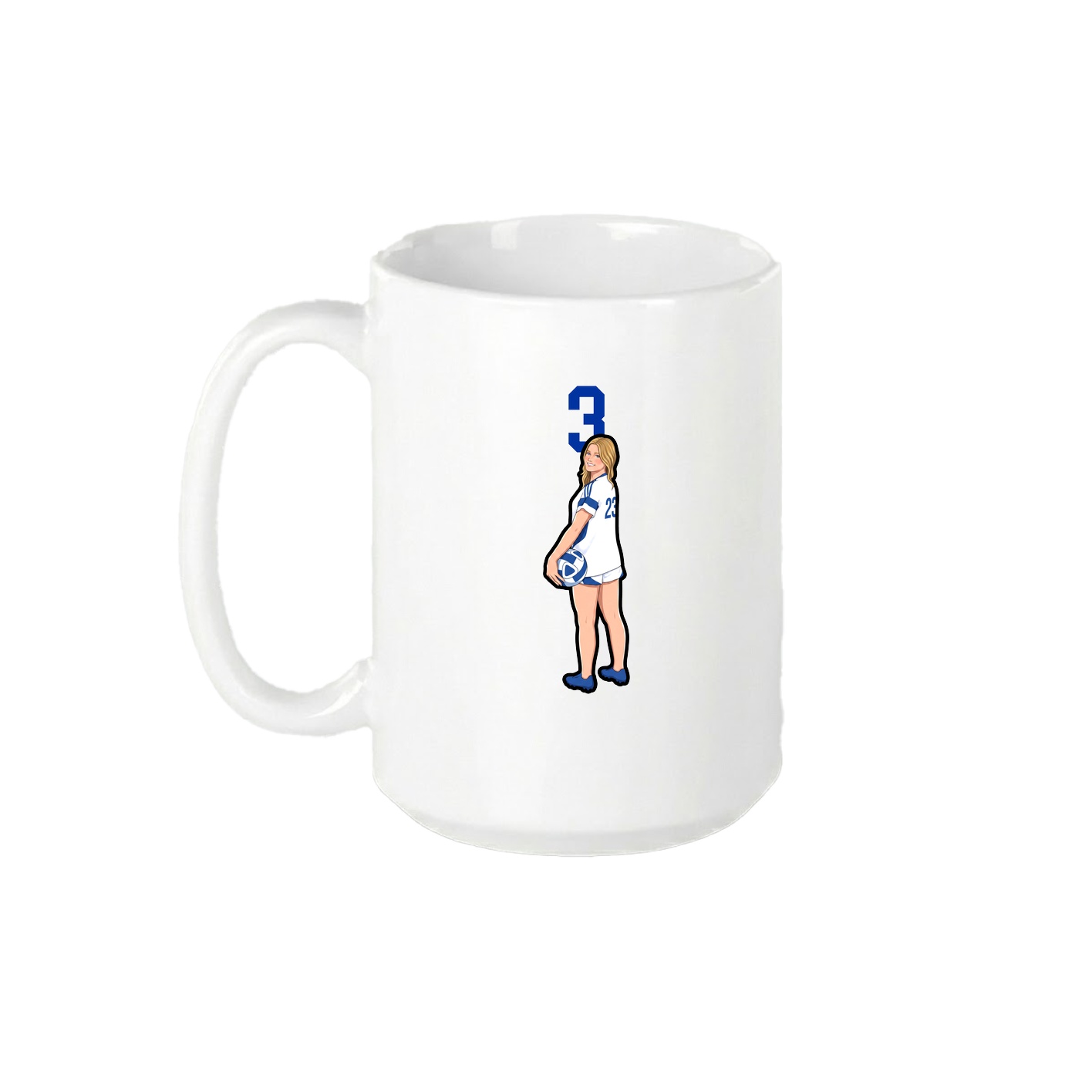 15oz Coffee Mug — Number Top in White