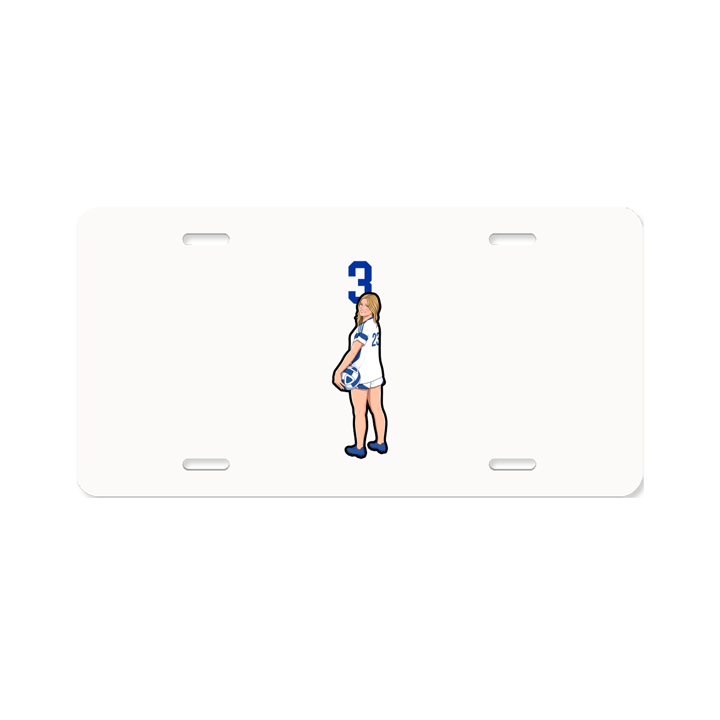 License Plate — Number Top in Classic