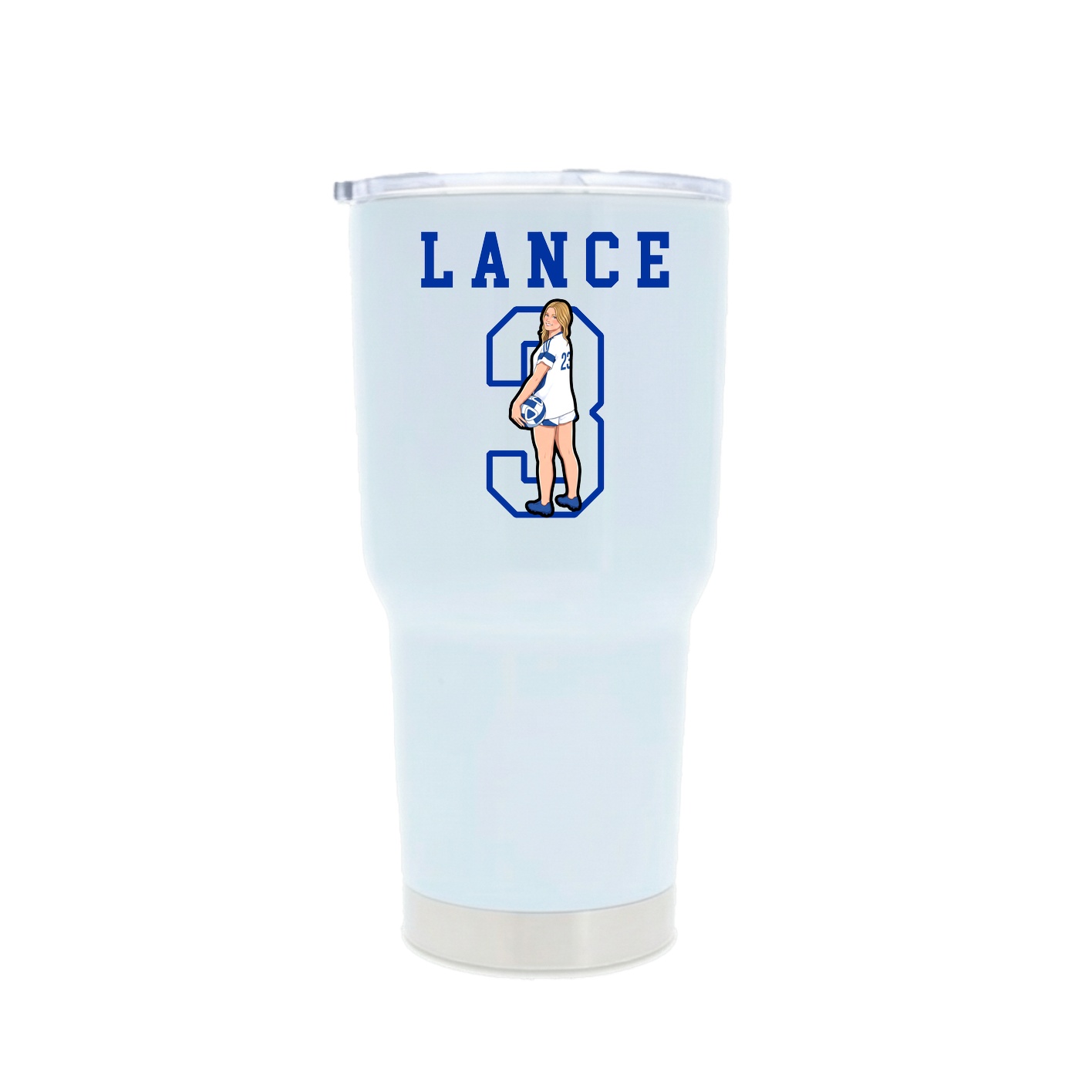 30oz Stainless Steel Tumbler — Shirsey in White