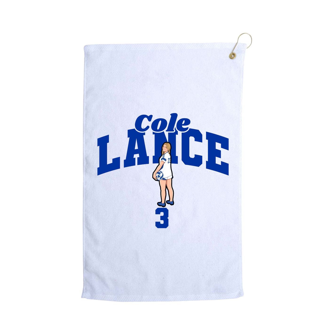 Golf Towel — Signature Arch in White