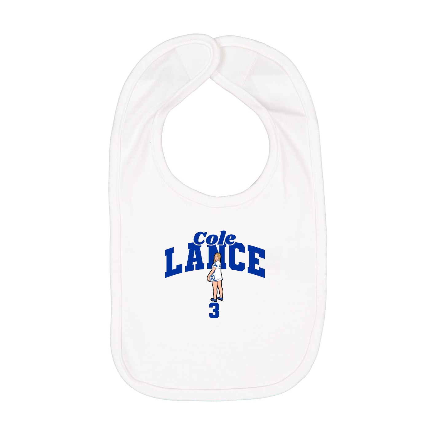 Infant Bib — Signature Arch in White