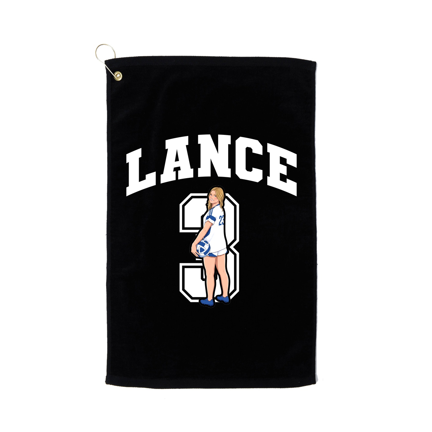 Golf Towel — Number in Black