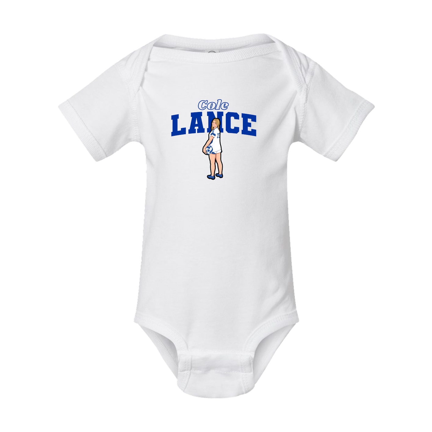 Baby Onesie — Name Arch in White