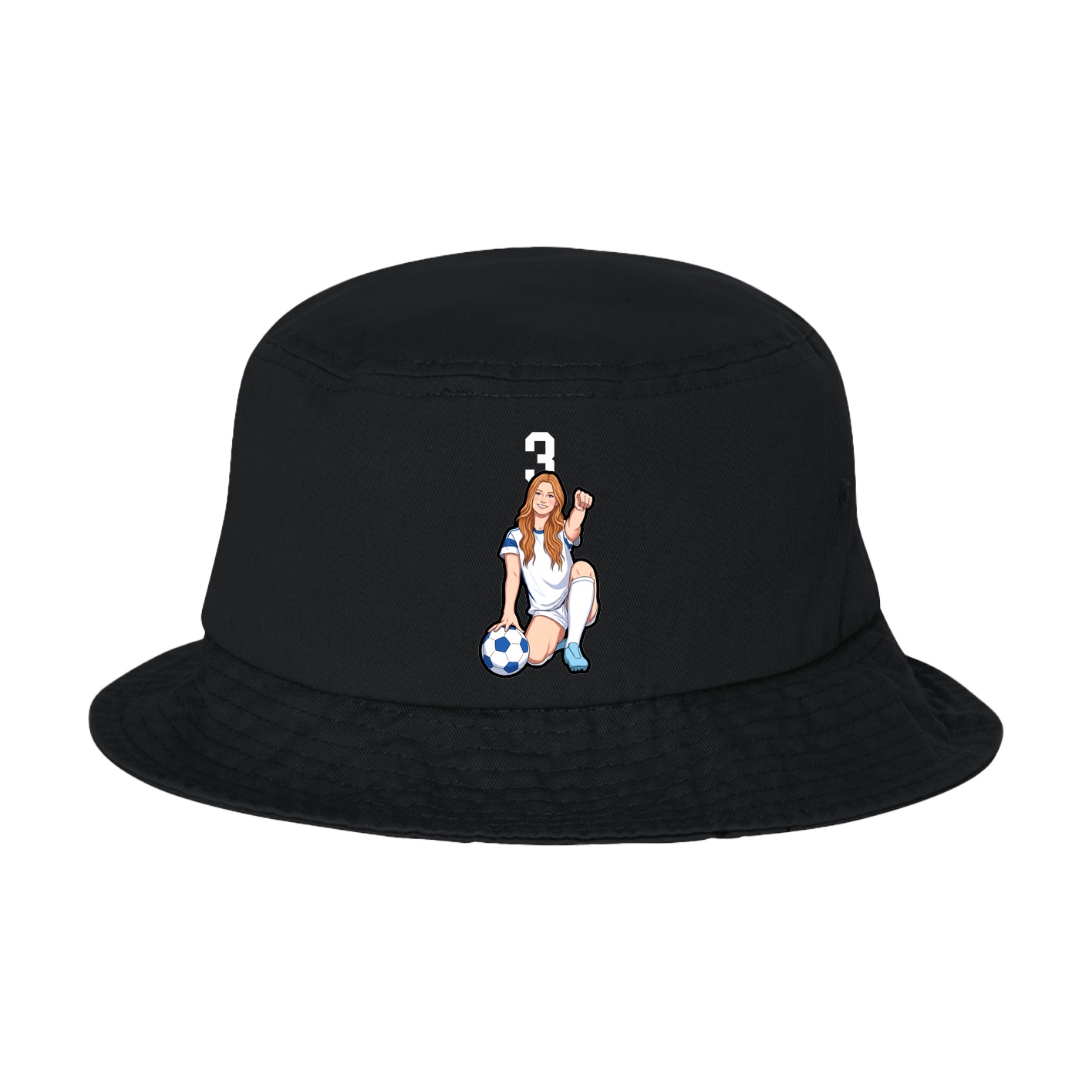 Bucket Cap — Number Top in Black