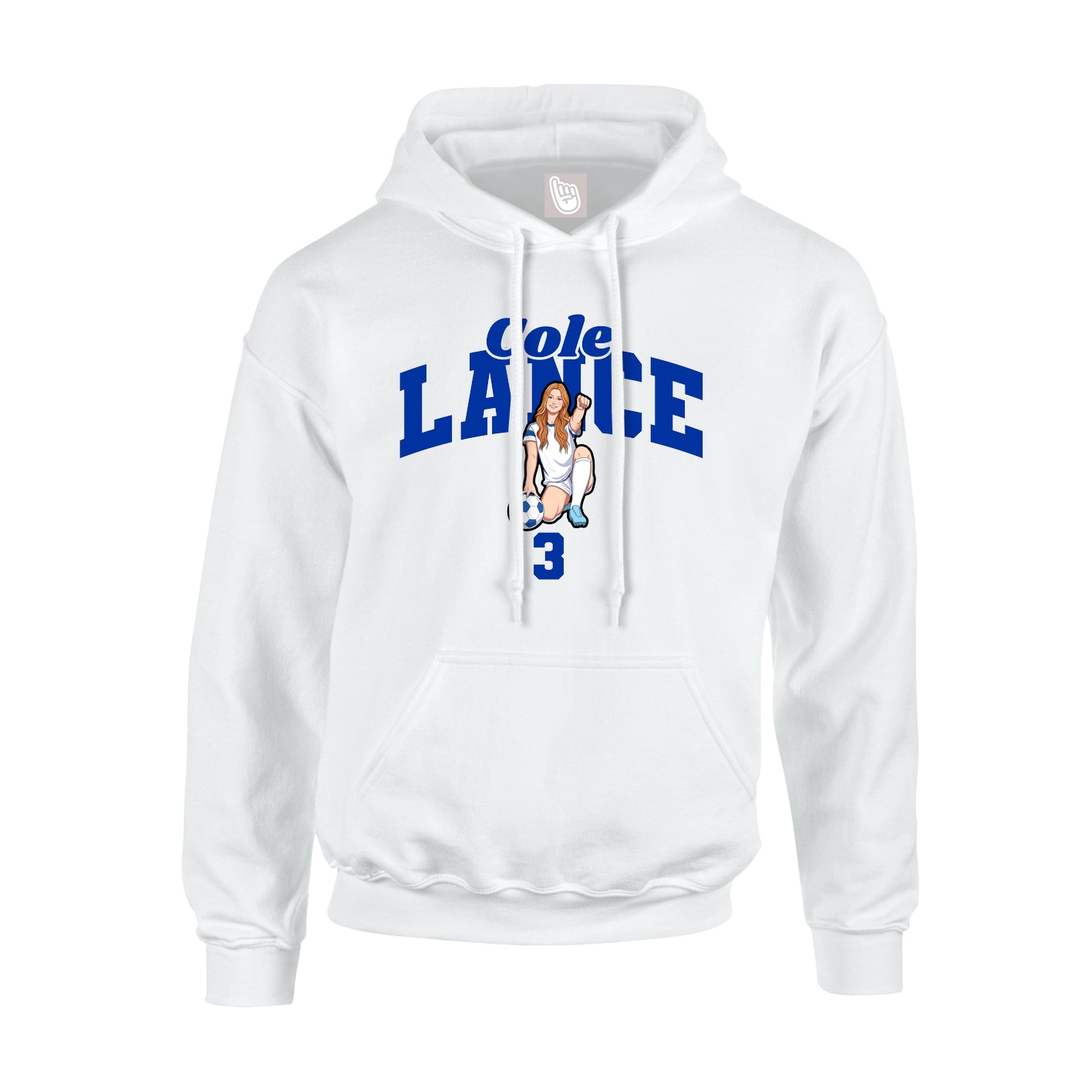 Hoodie — Signature Arch in White