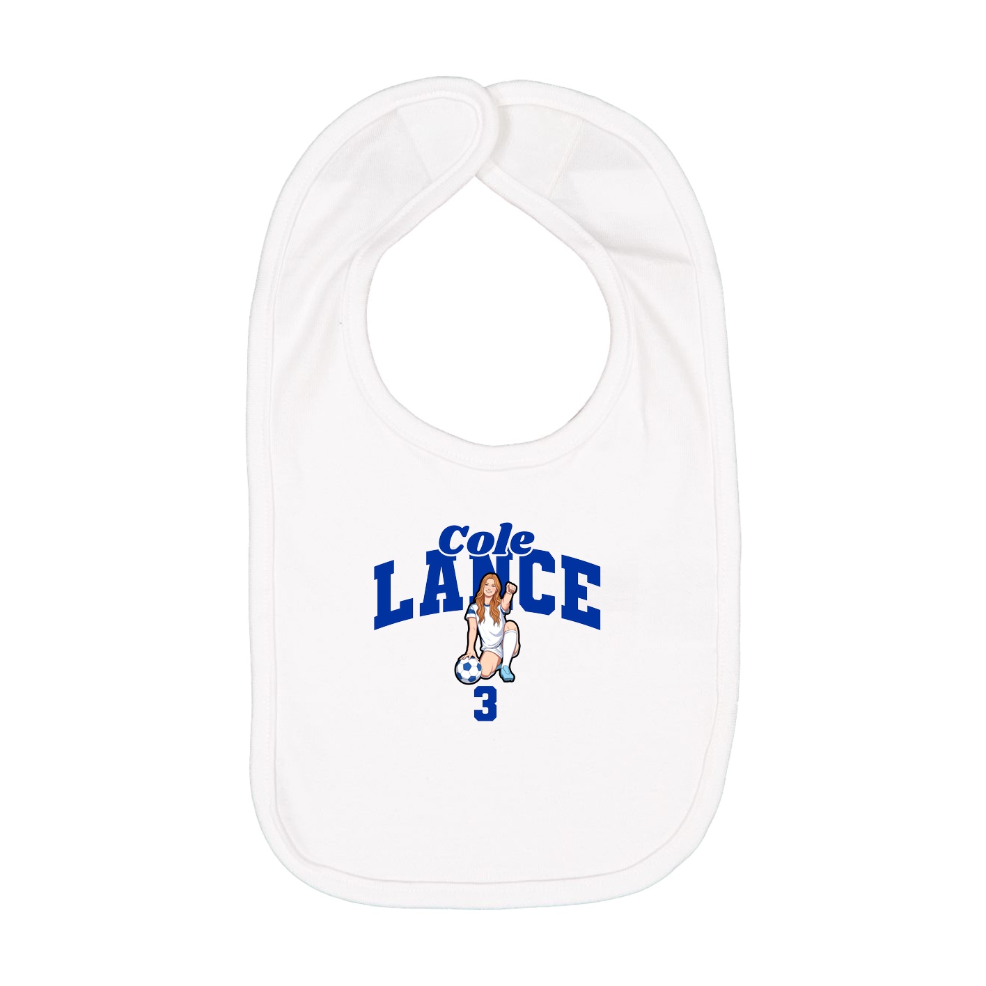 Infant Bib — Signature Arch in White