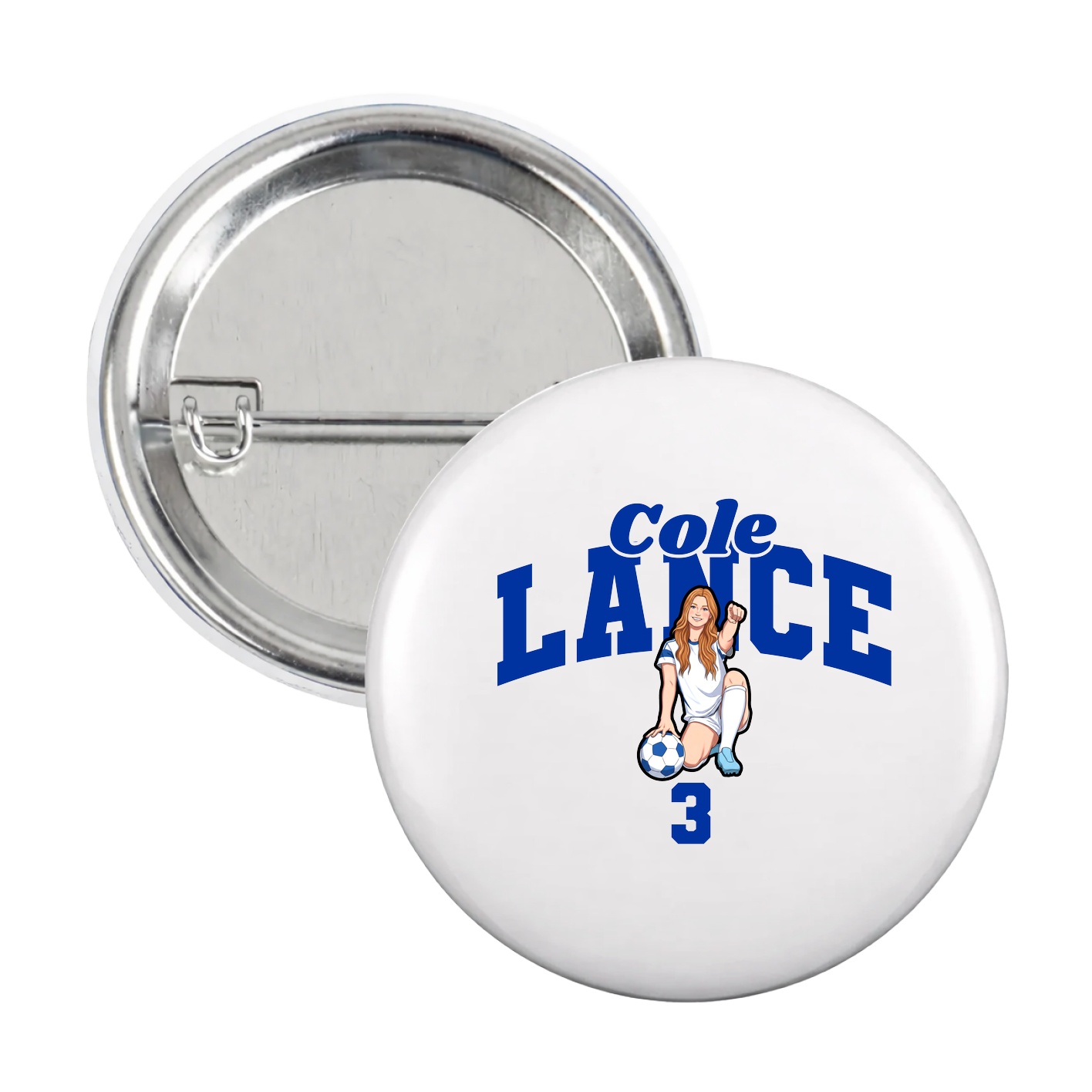 Game Day Button — Signature Arch in White
