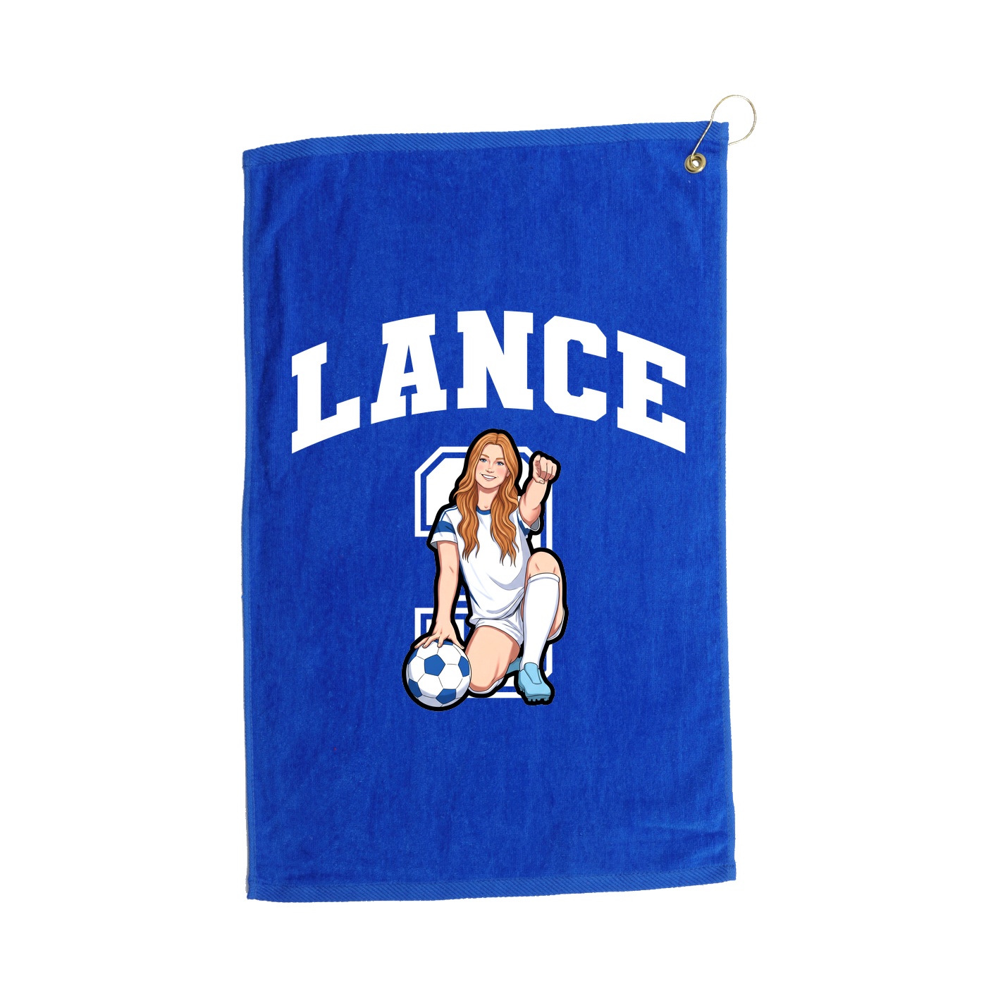 Golf Towel — Number in Royal