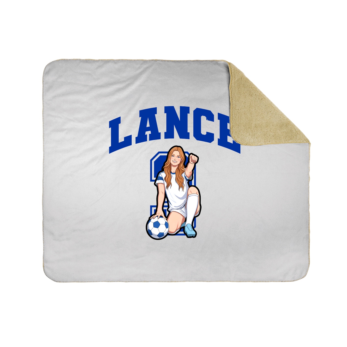 Throw Blanket — Number in White