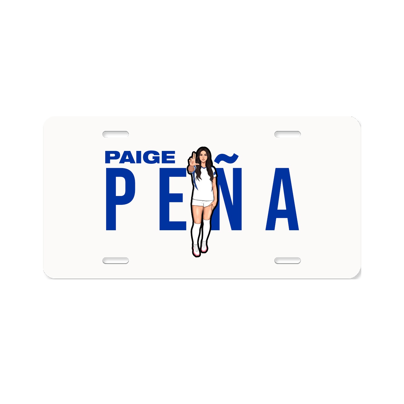 License Plate — Player Name in Classic