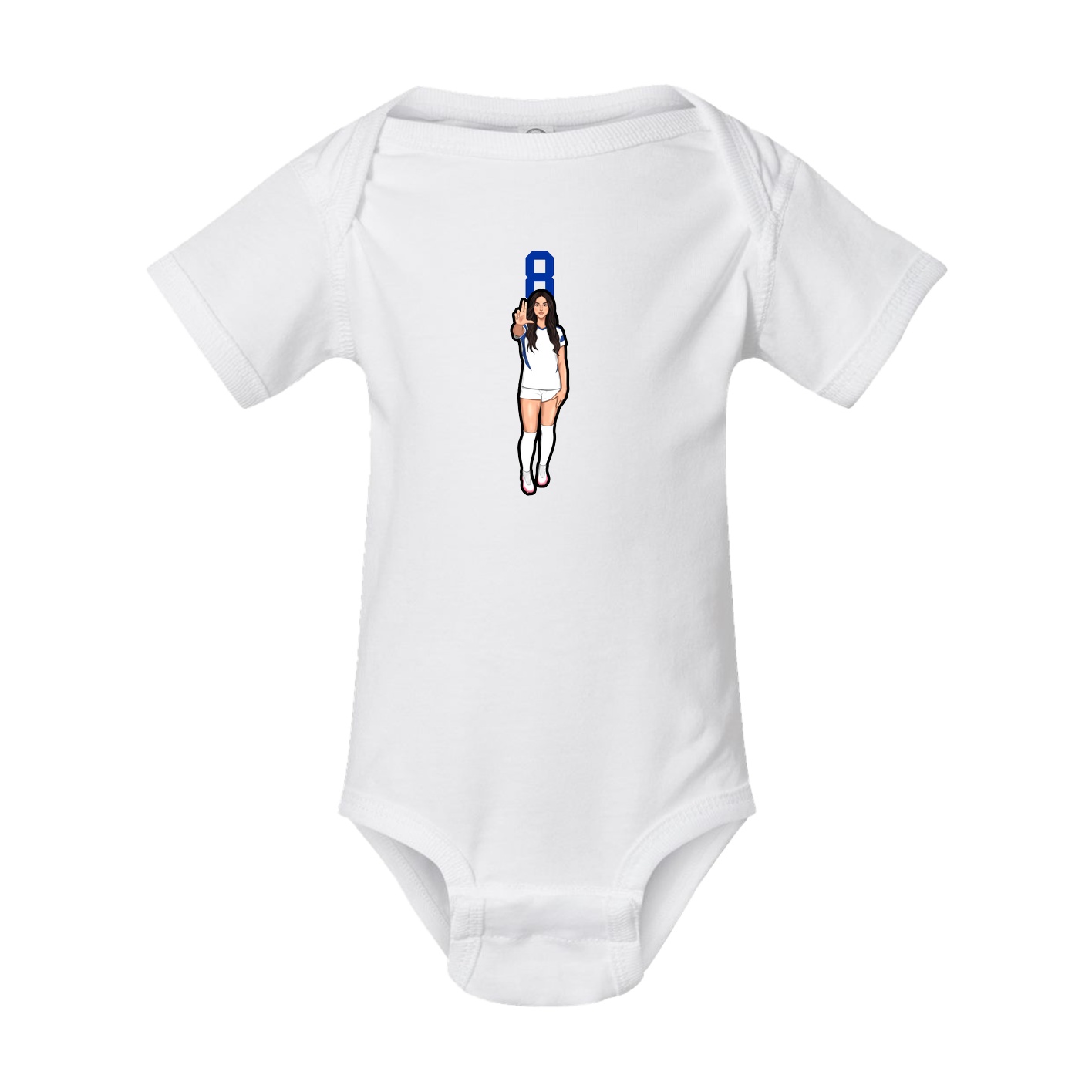 Baby Onesie — Number Top in White
