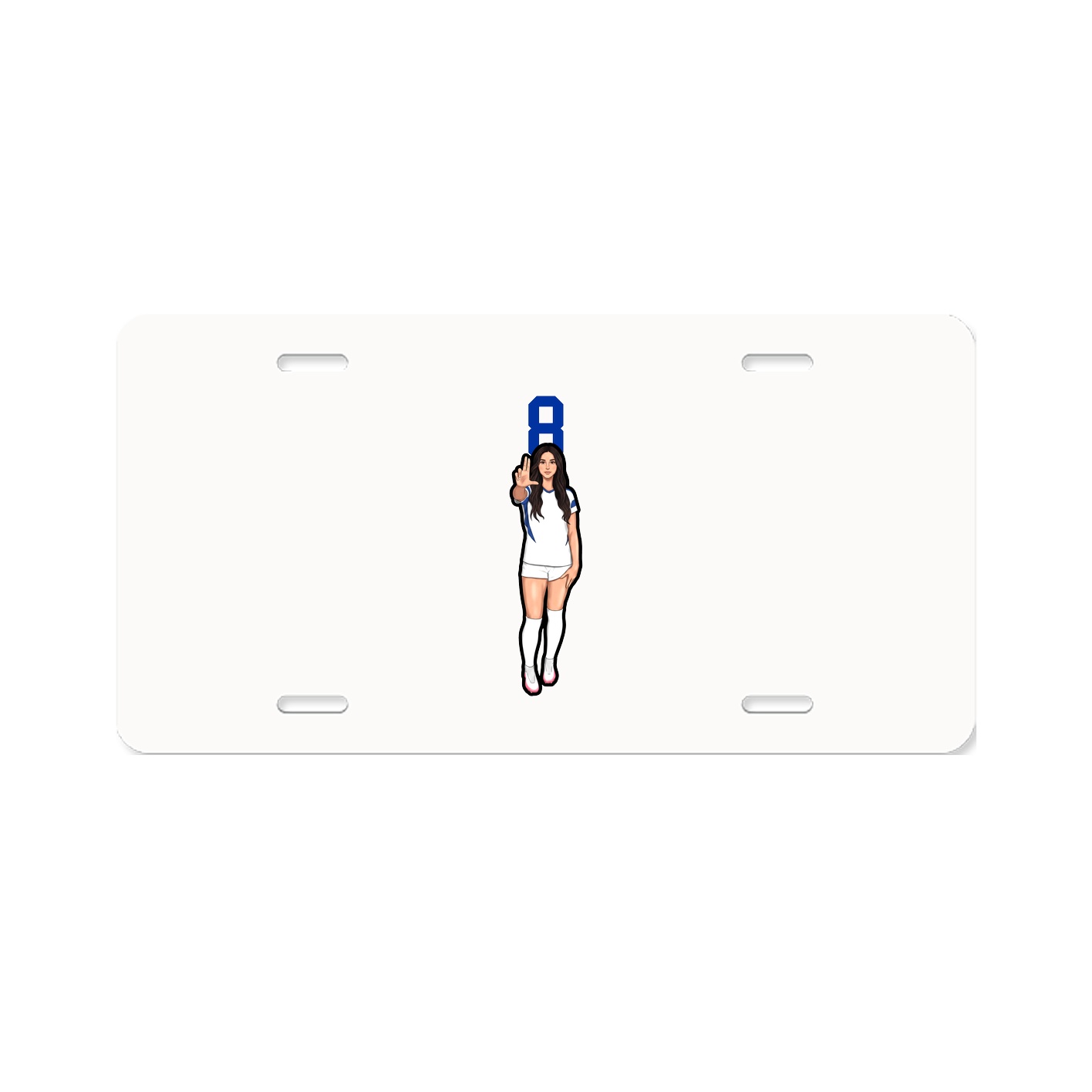 License Plate — Number Top in Classic