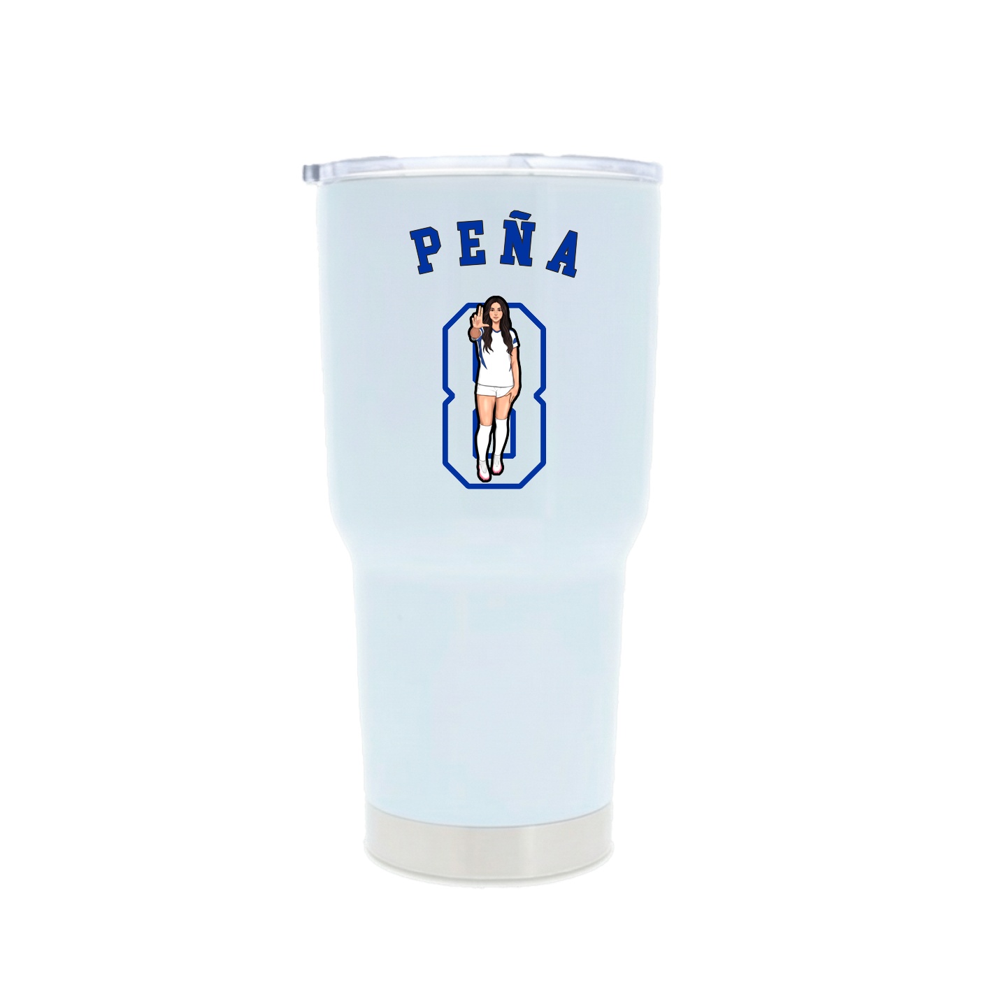 30oz Stainless Steel Tumbler — Shirsey Arch in White