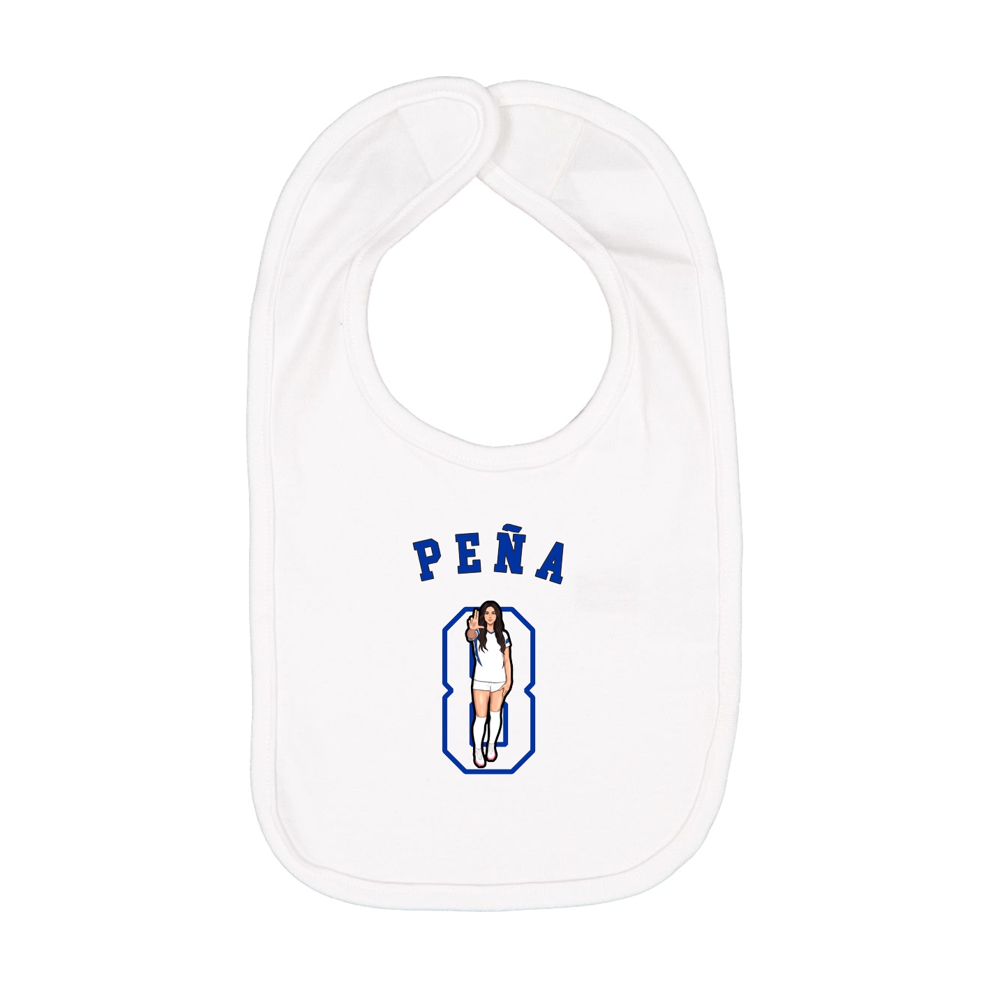 Infant Bib — Shirsey Arch in White