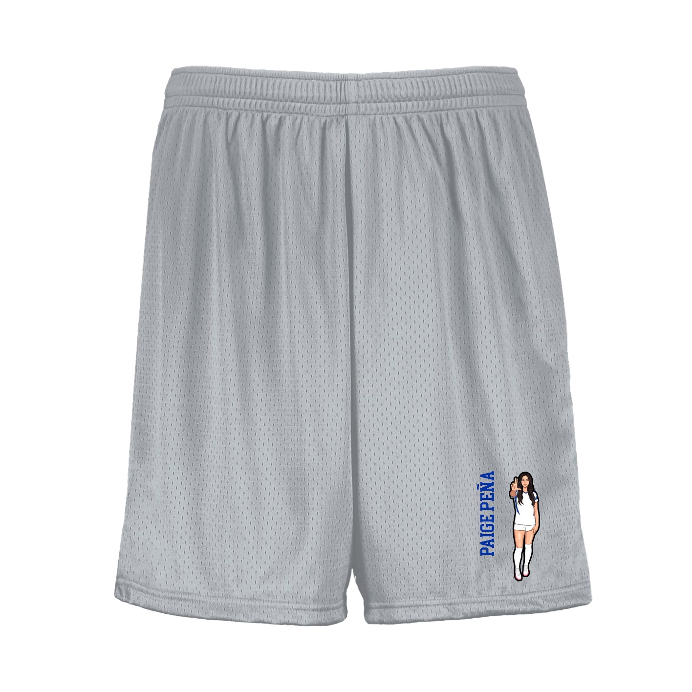 Shorts — Name Vertical in Silver
