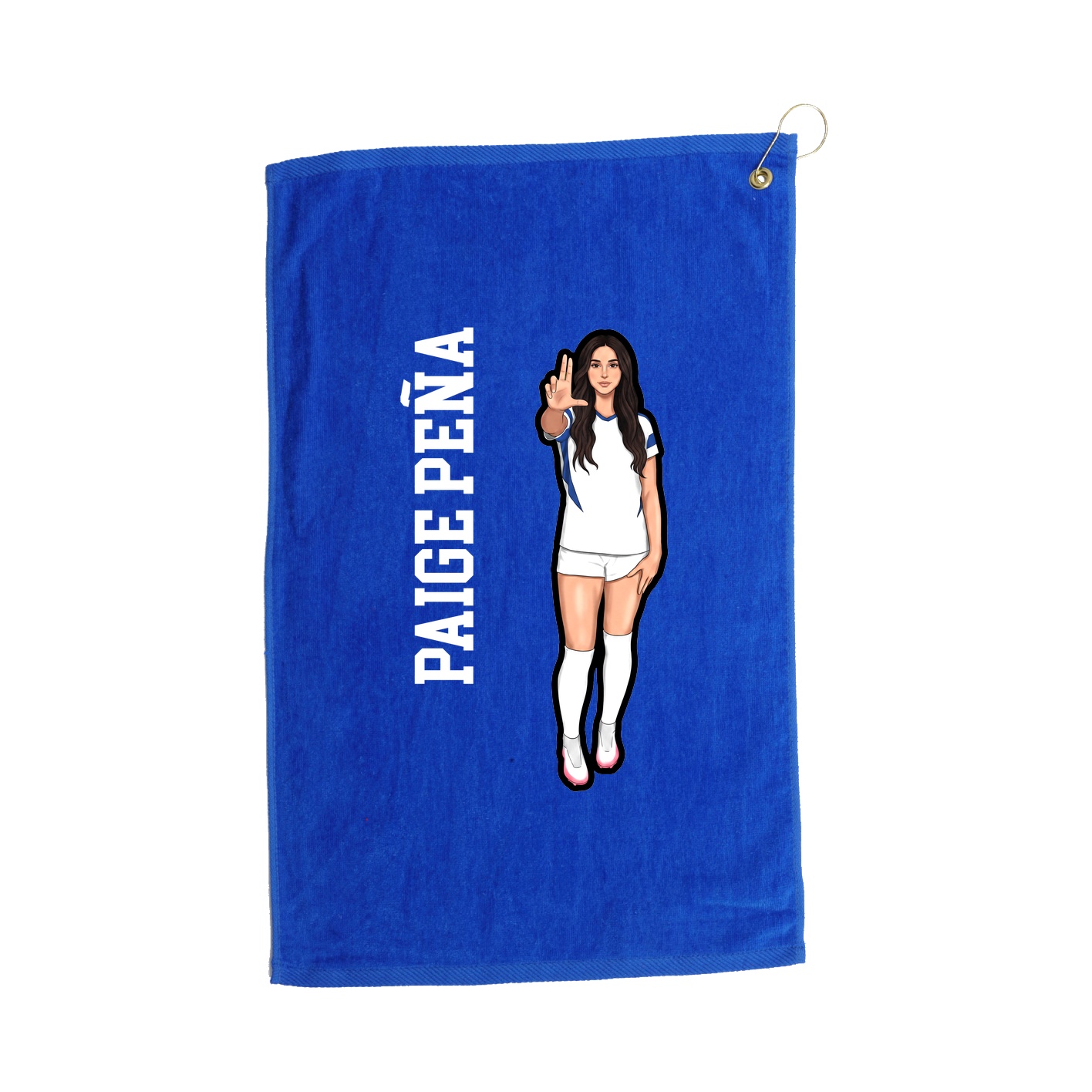 Golf Towel — Name Vertical in Royal