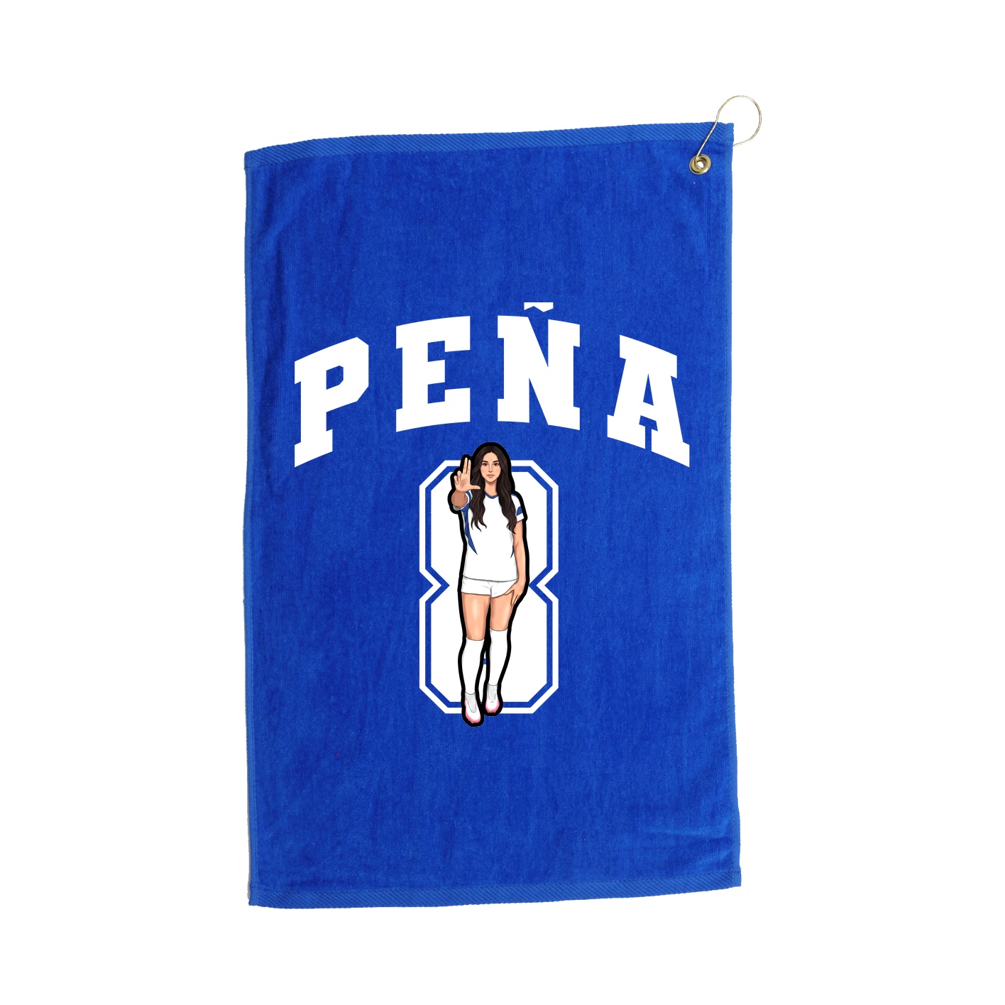 Golf Towel — Number in Royal