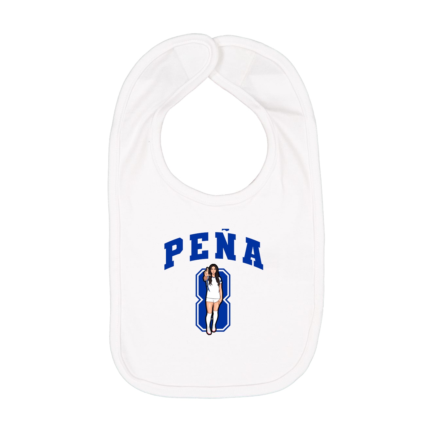 Infant Bib — Number in White