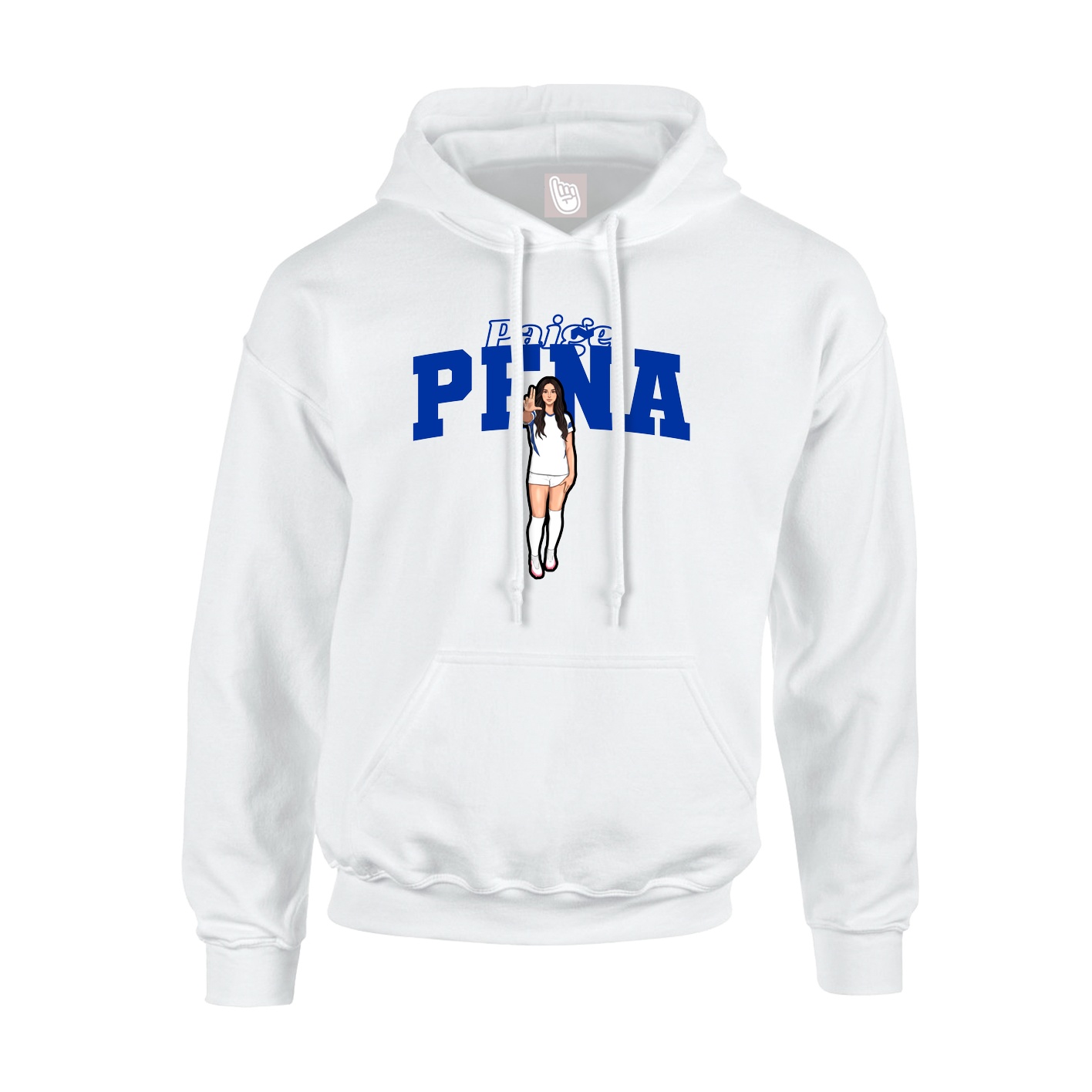 Hoodie — Name Arch in White