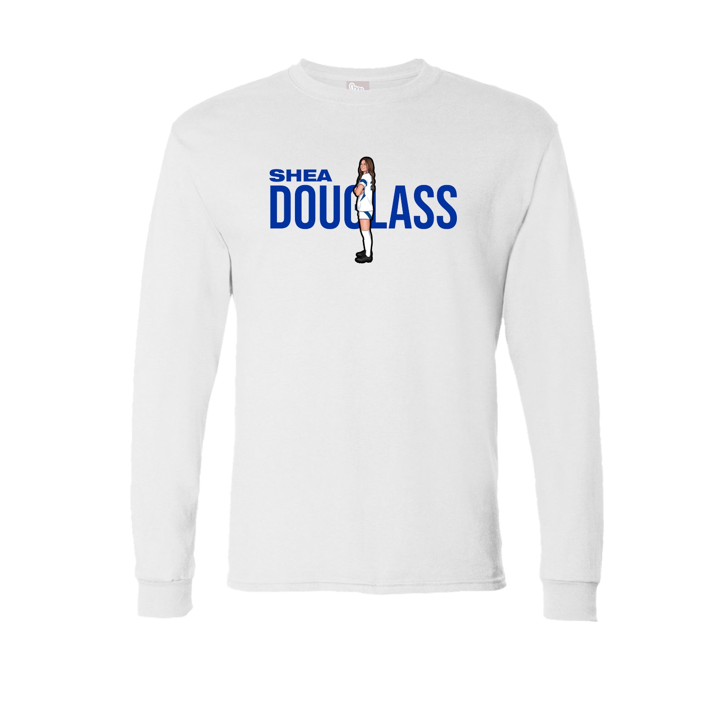 Long Sleeve Tee — Player Name in White
