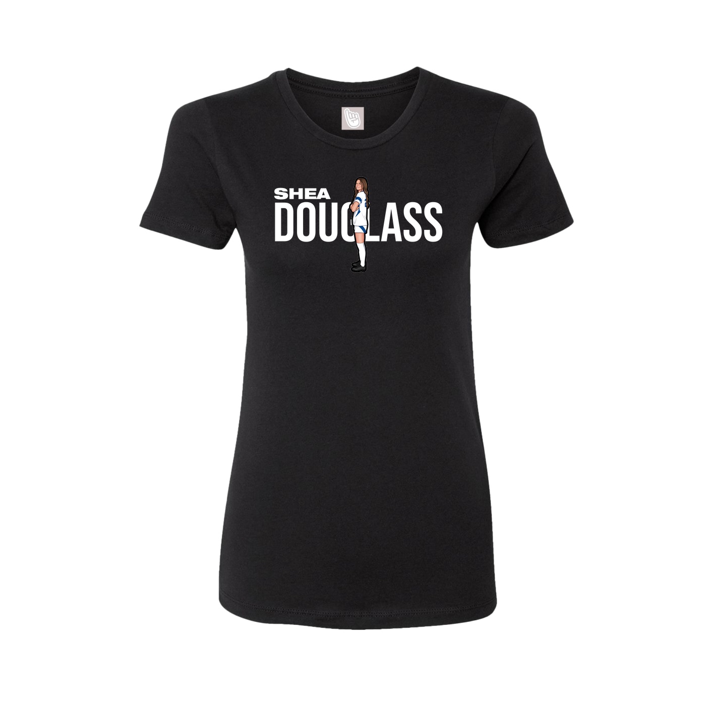 Fitted Women's Tee — Player Name in Black