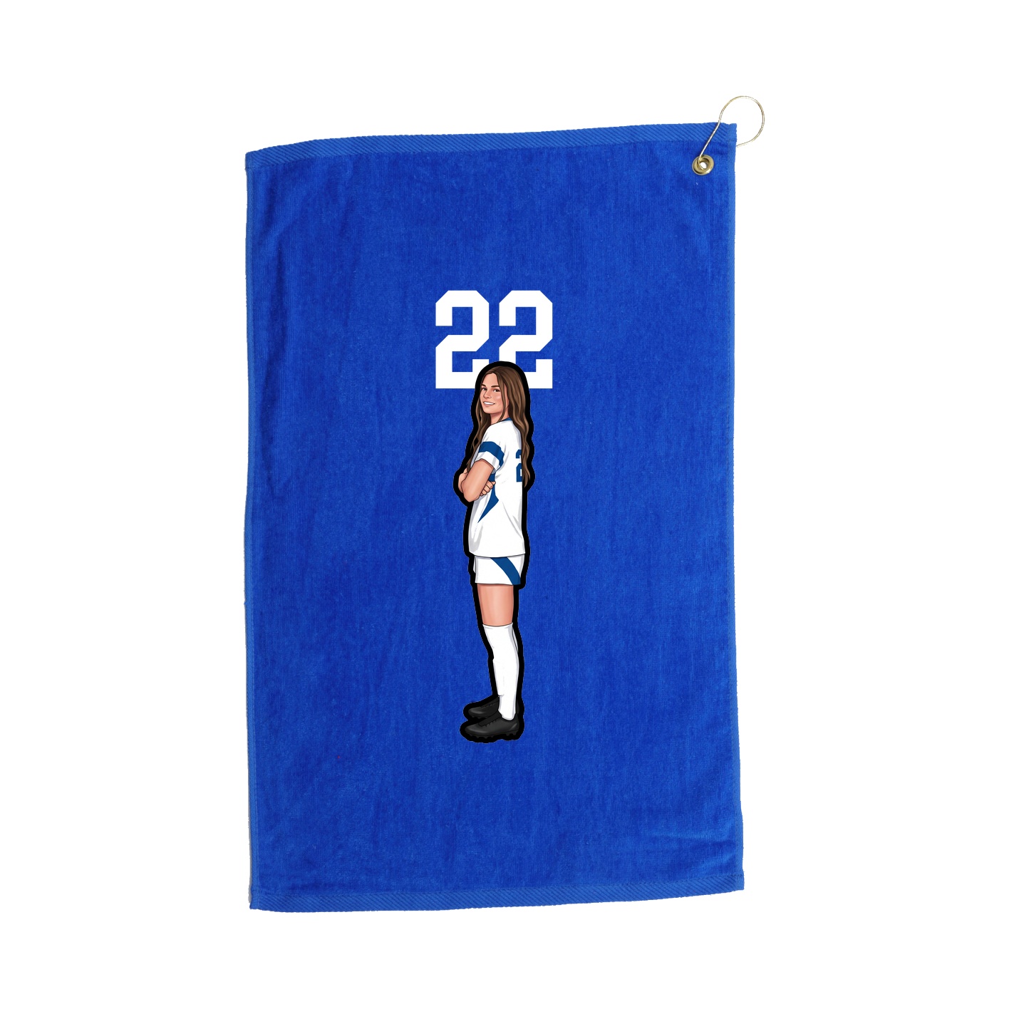 Golf Towel — Number Top in Royal