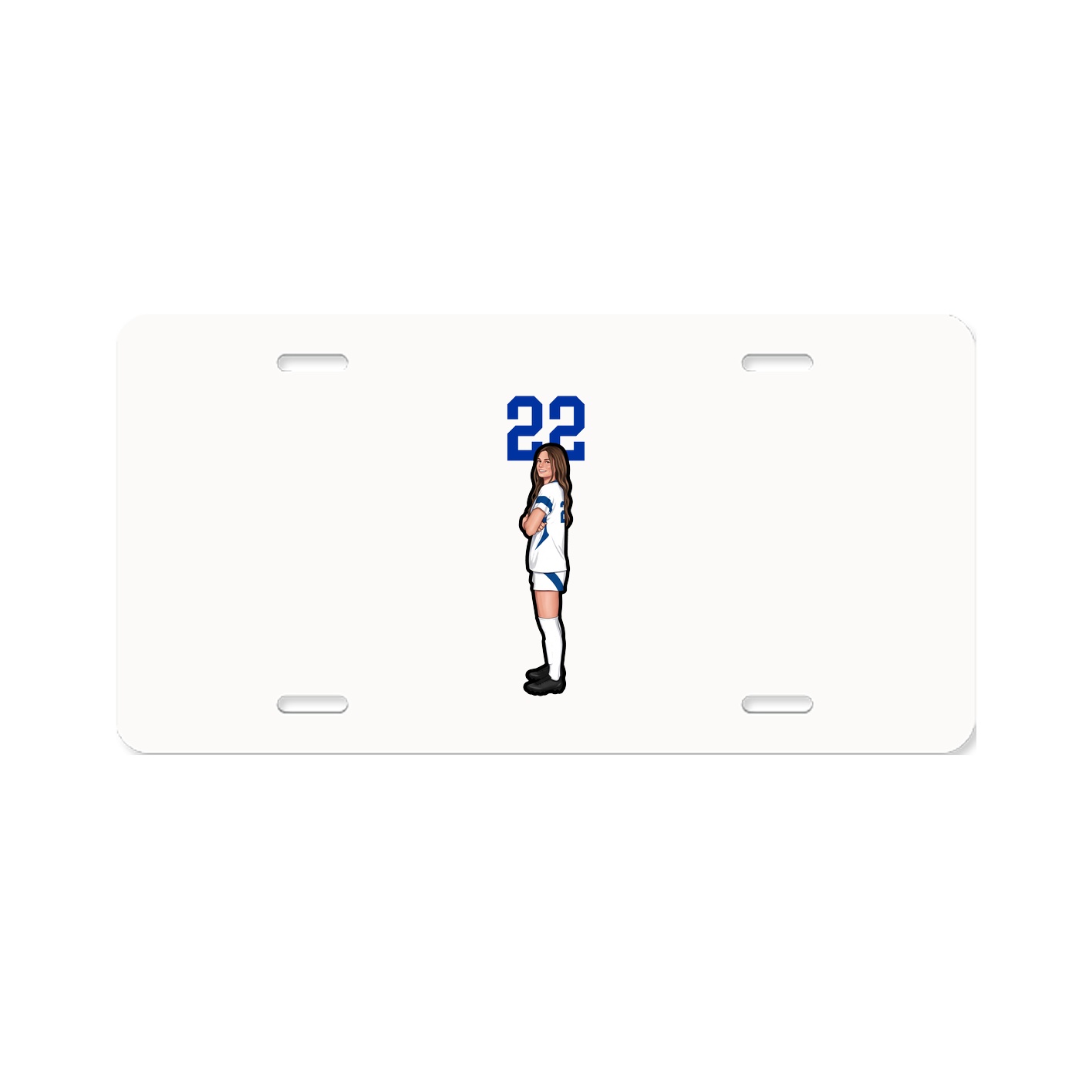 License Plate — Number Top in Classic