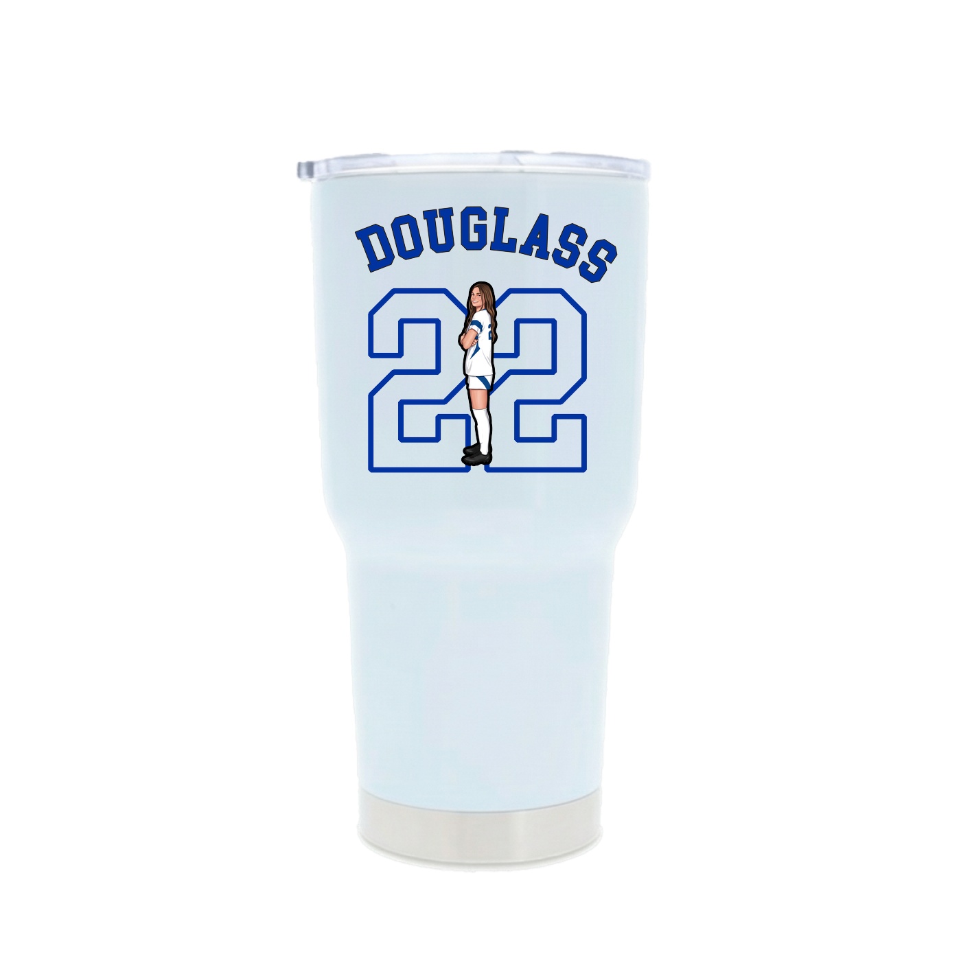 30oz Stainless Steel Tumbler — Shirsey Arch in White