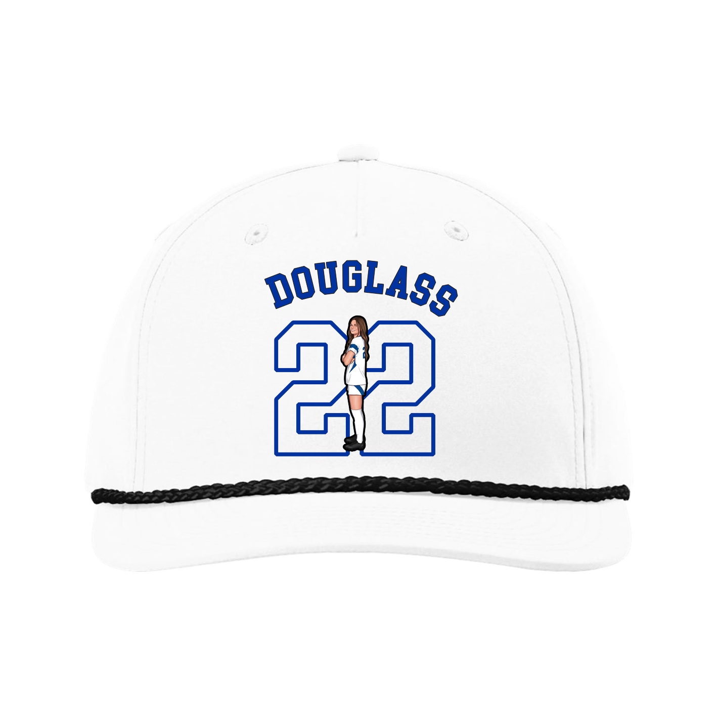 Five-Panel Classic Rope Cap — Shirsey Arch in White