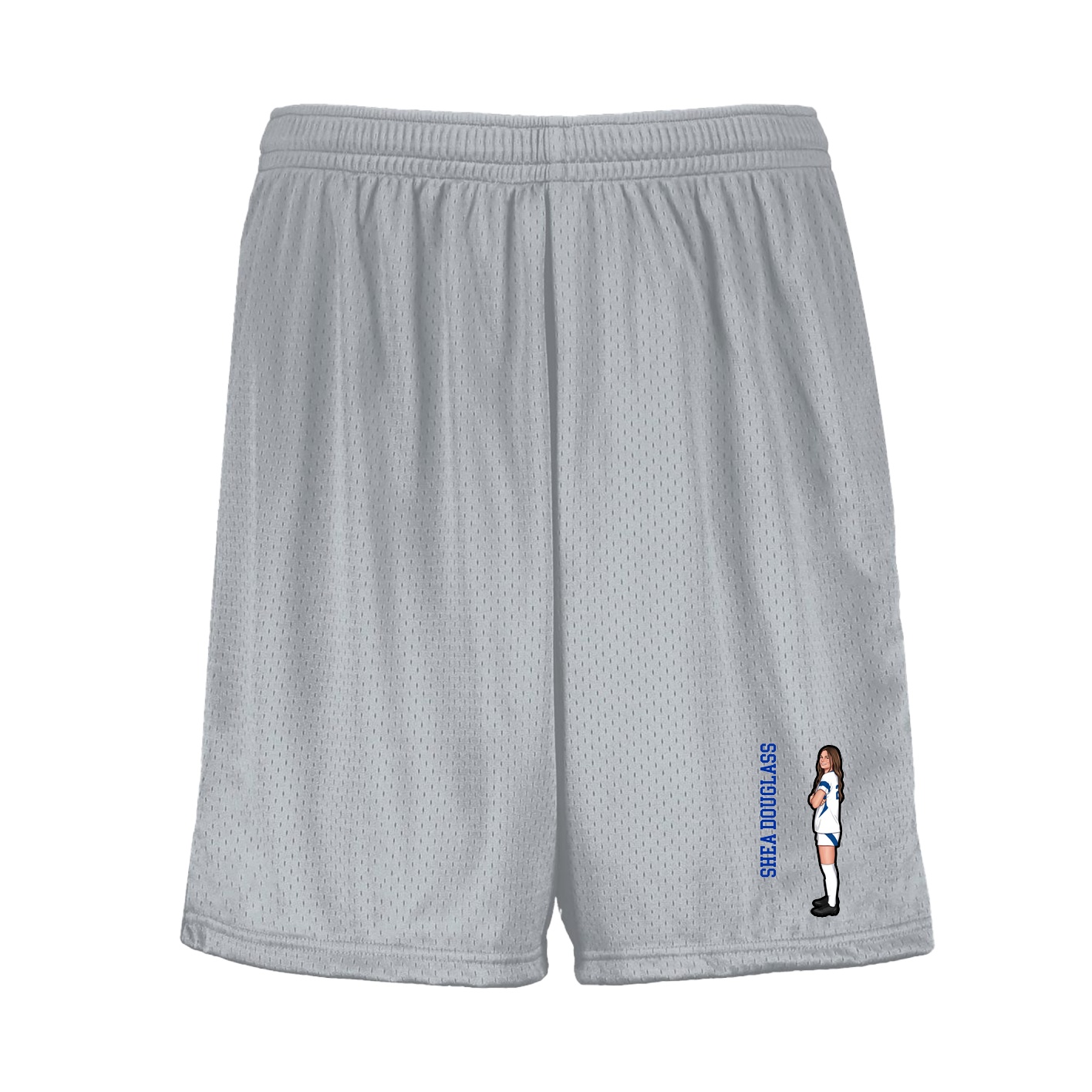 Shorts — Name Vertical in Silver
