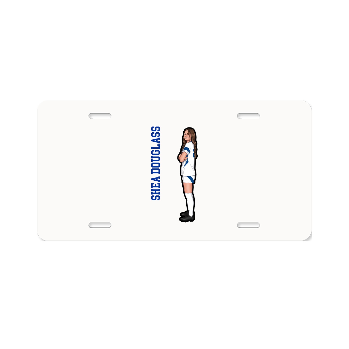 License Plate — Name Vertical in Classic