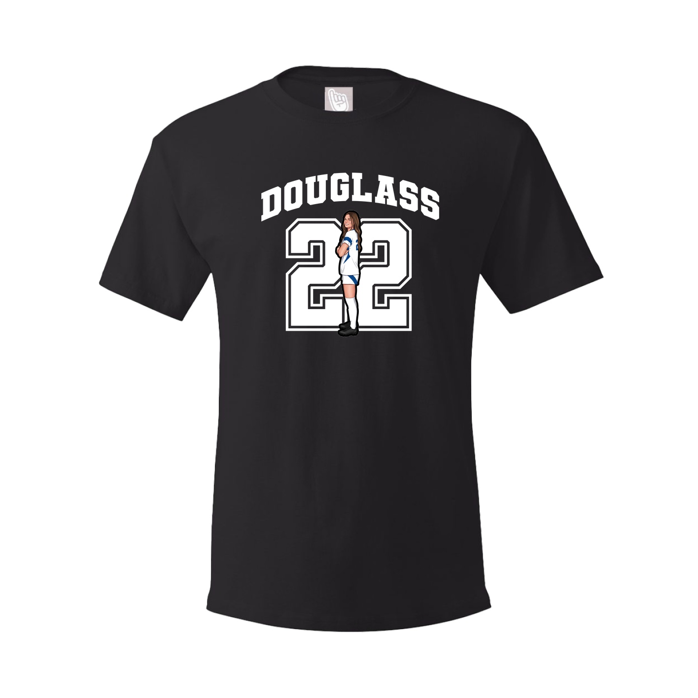 Youth Tee — Number in Black
