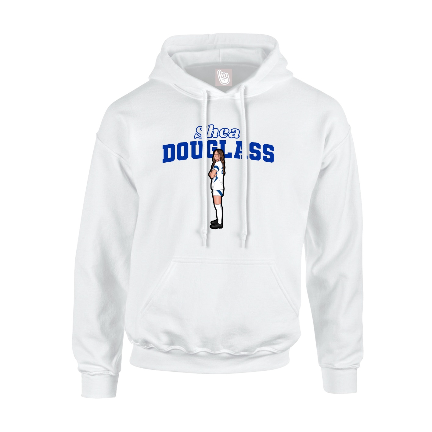 Hoodie — Name Arch in White