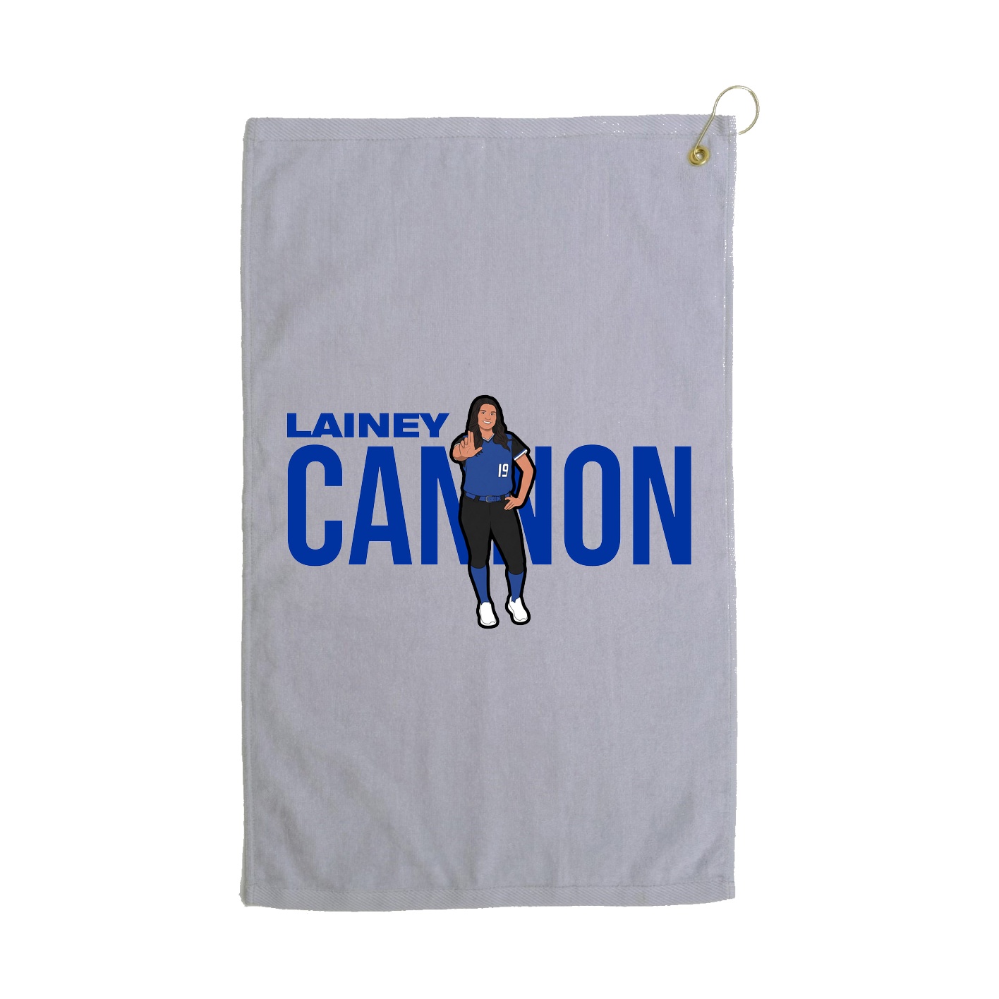 Golf Towel — Player Name in Grey