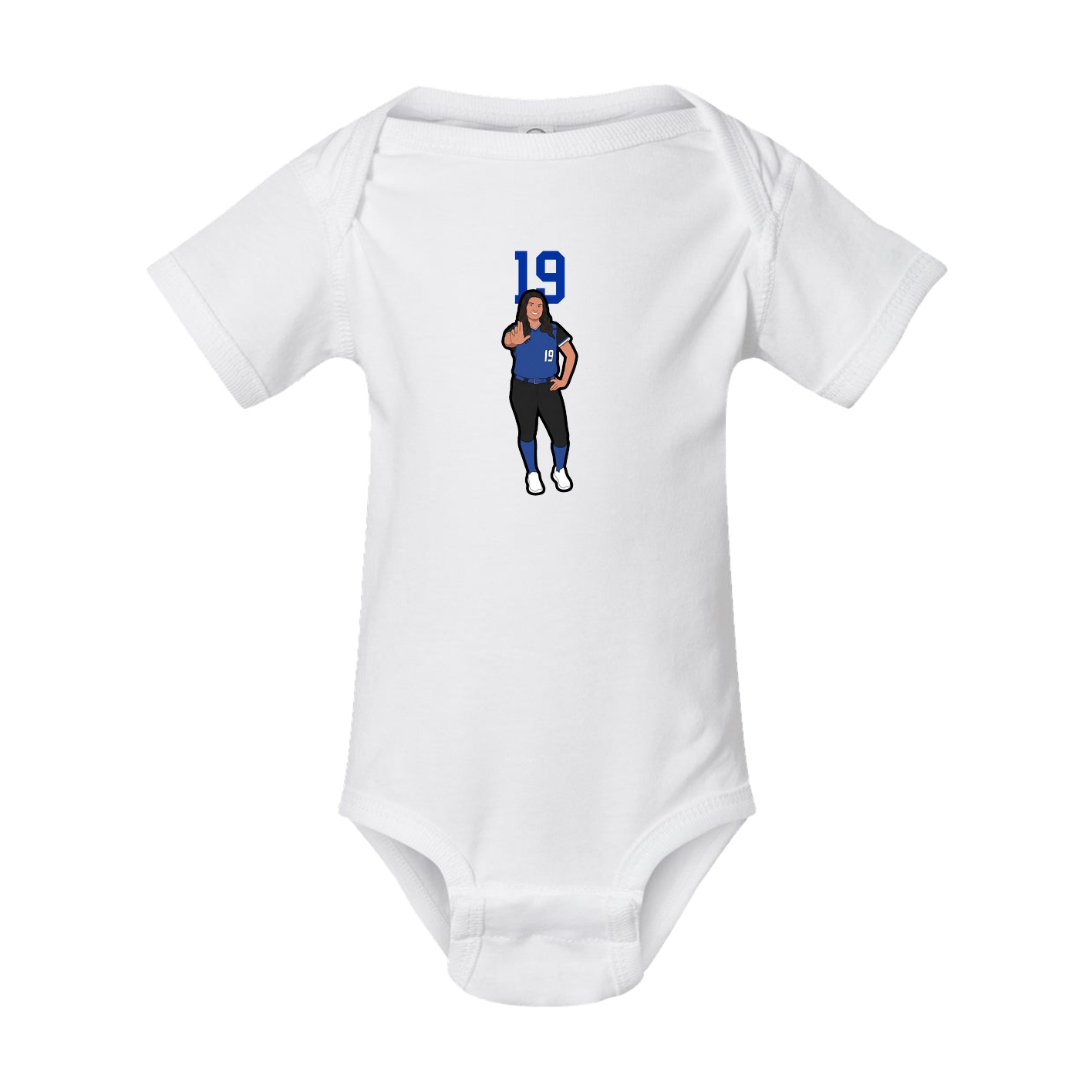 Baby Onesie — Number Top in White