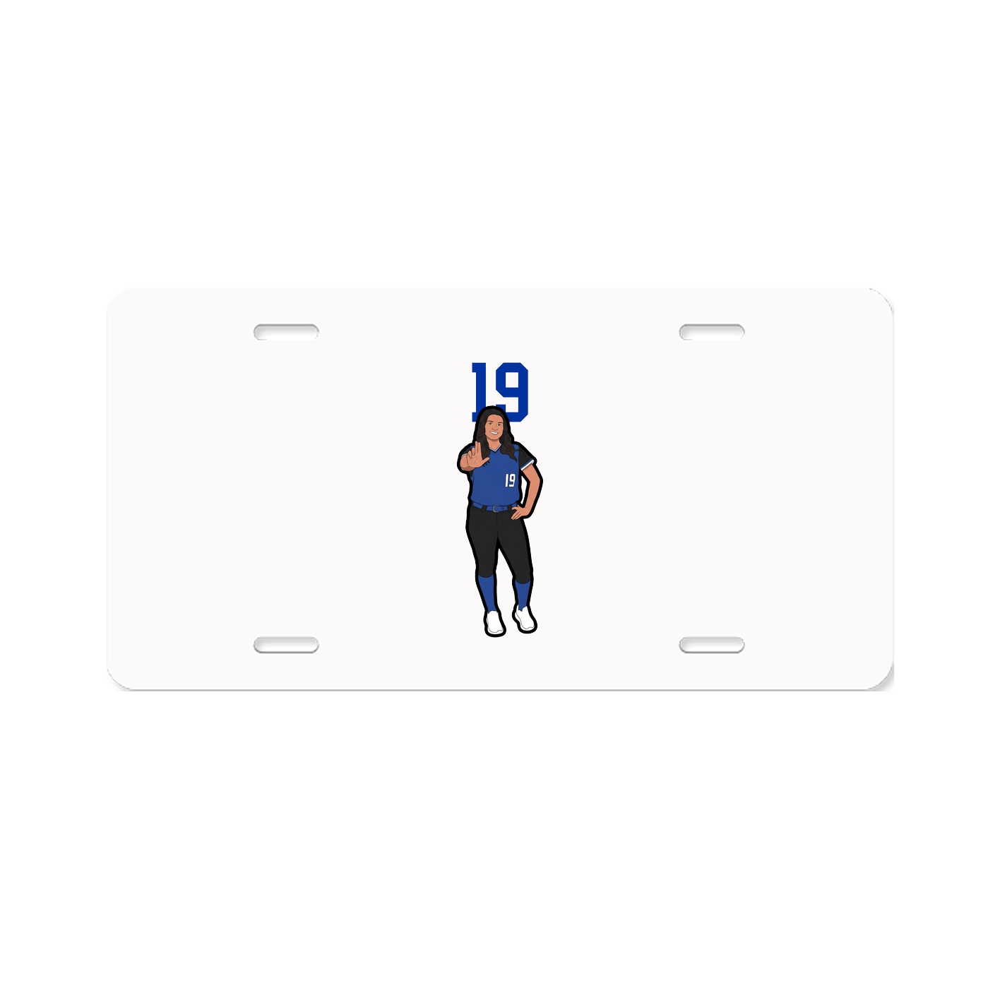 License Plate — Number Top in Classic