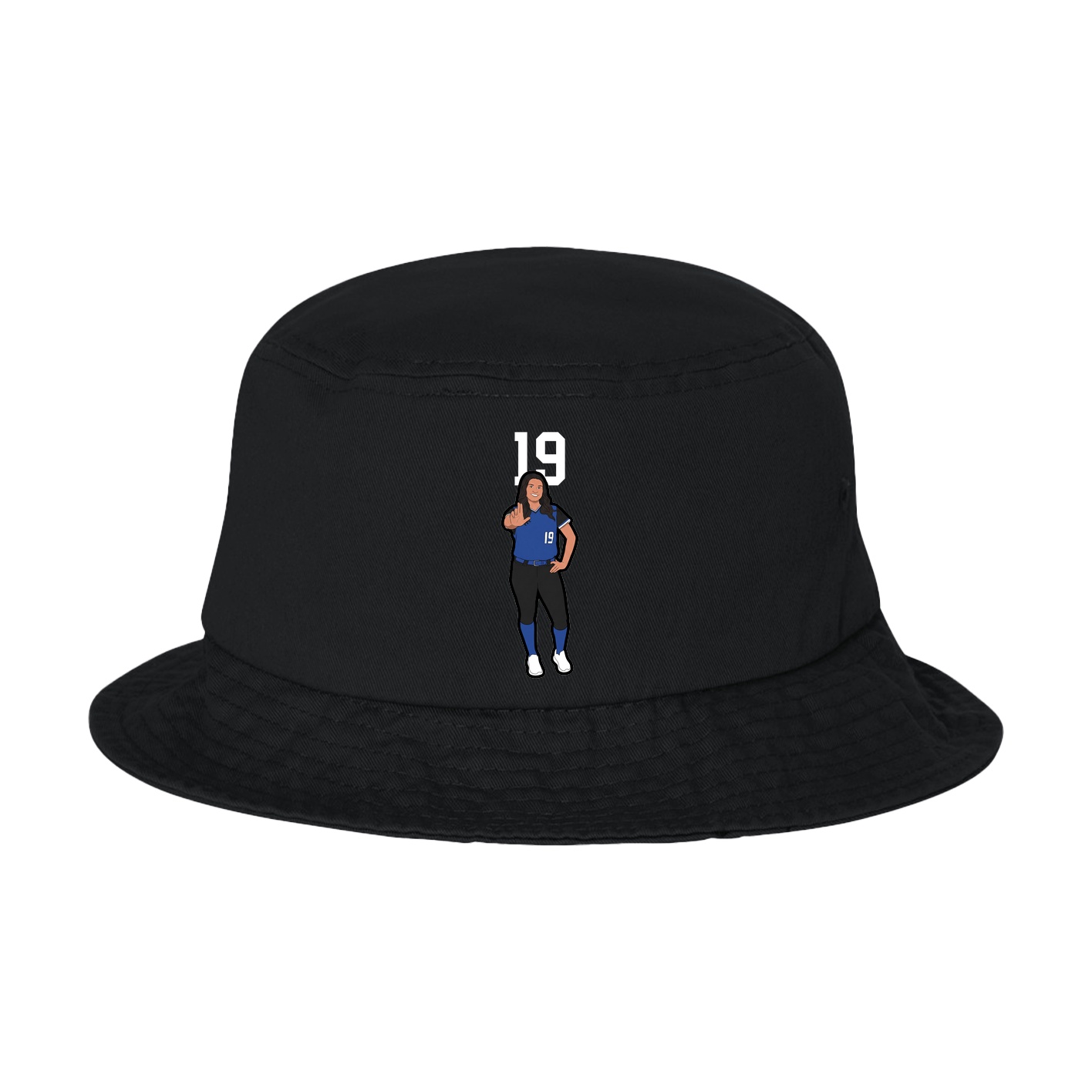 Bucket Cap — Number Top in Black