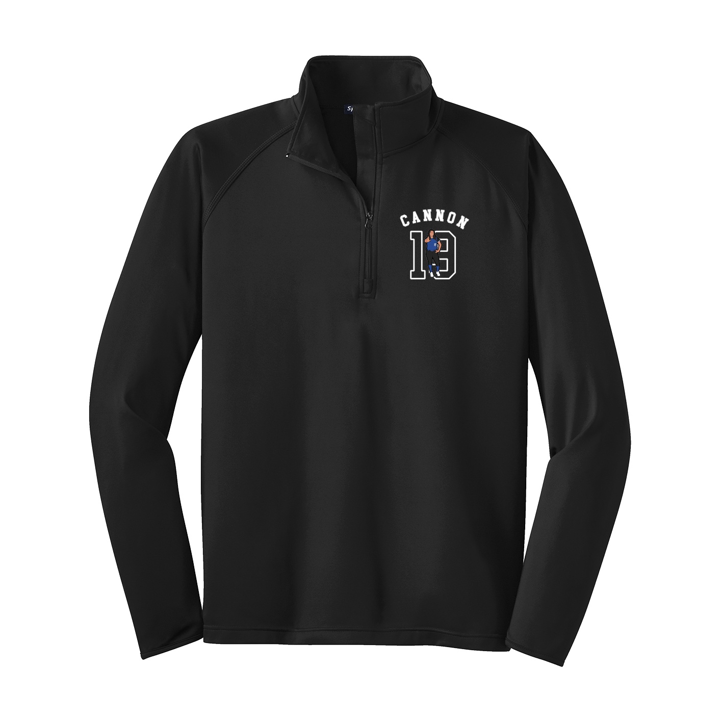 Q-Zip Pullover — Shirsey Arch in Black