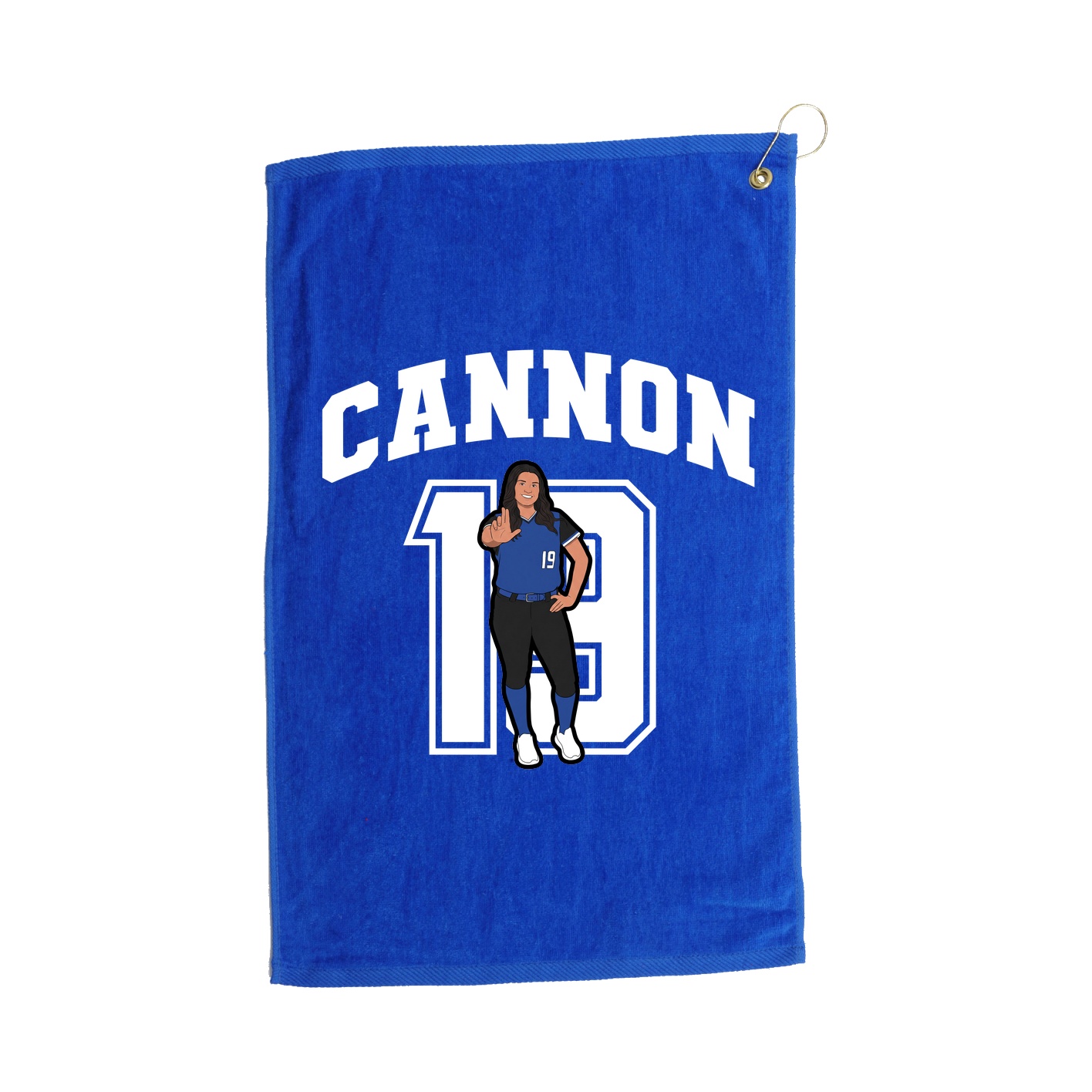 Golf Towel — Number in Royal