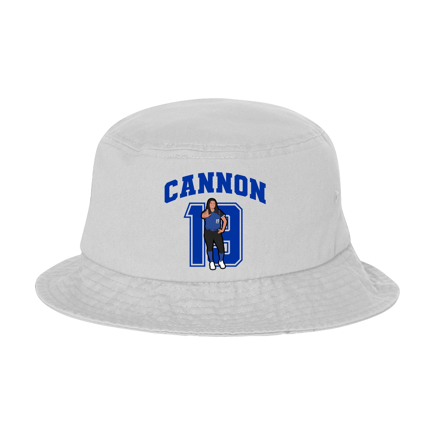 Bucket Cap — Number in White