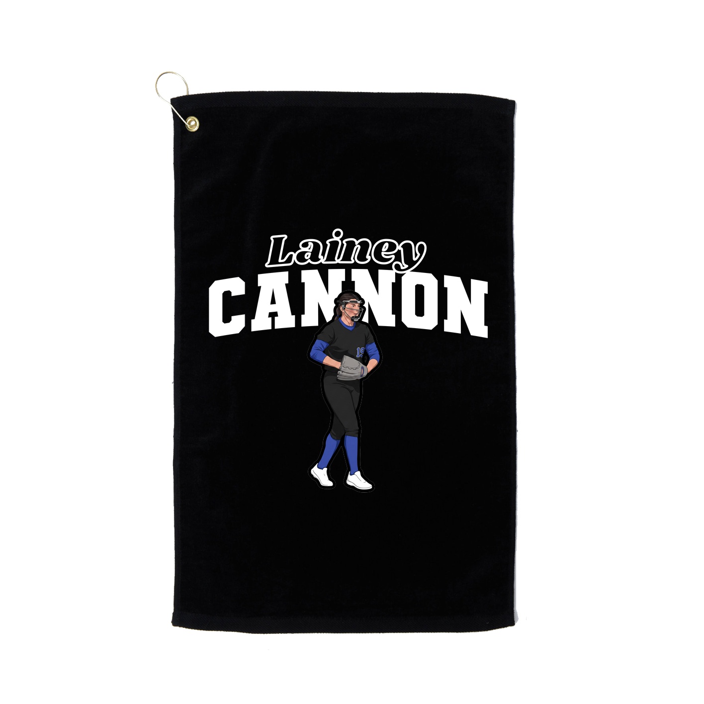 Golf Towel — Name Arch in Black