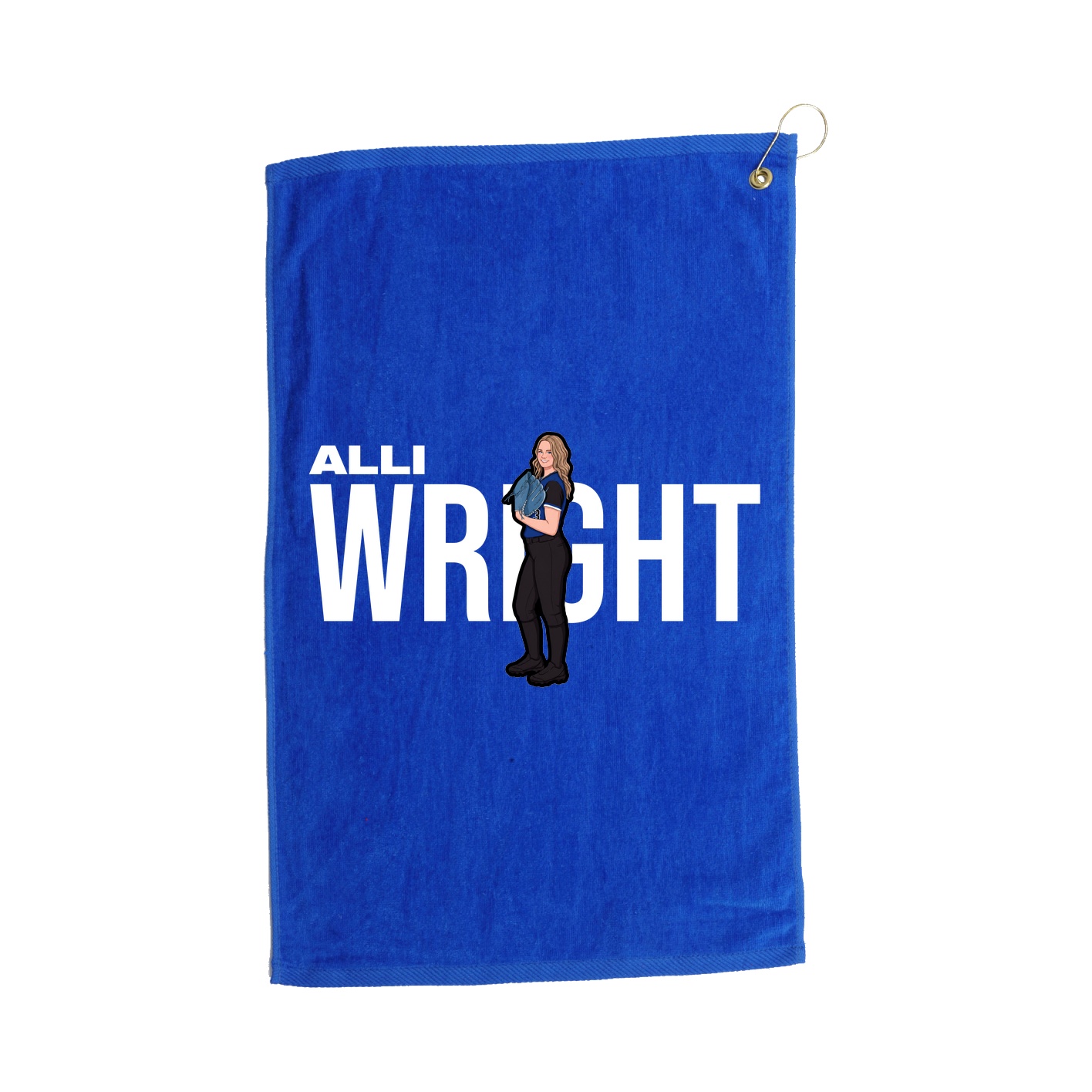 Golf Towel — Player Name in Royal