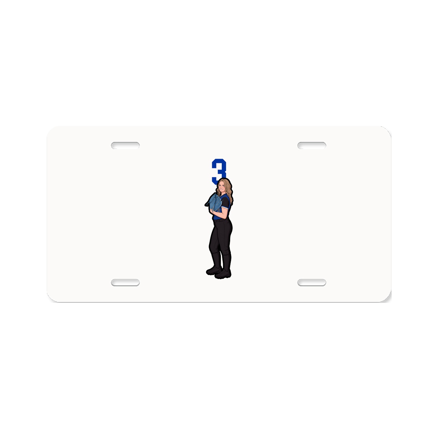 License Plate — Number Top in Classic
