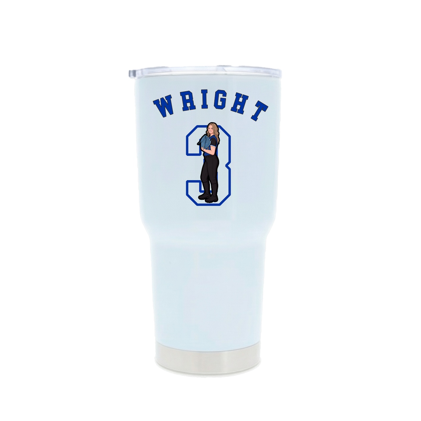 30oz Stainless Steel Tumbler — Shirsey Arch in White