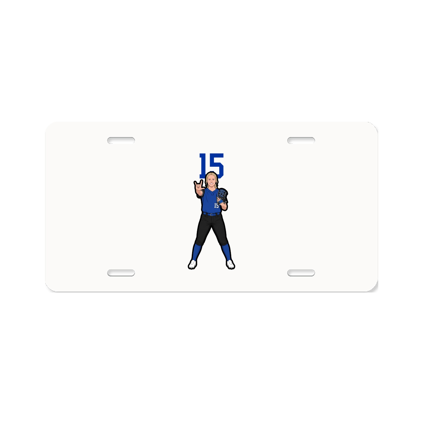 License Plate — Number Top in Classic