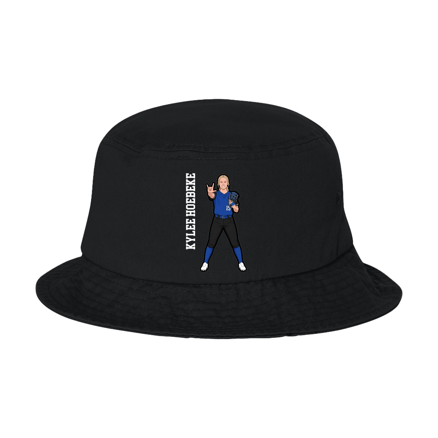 Bucket Cap — Name Vertical in Black