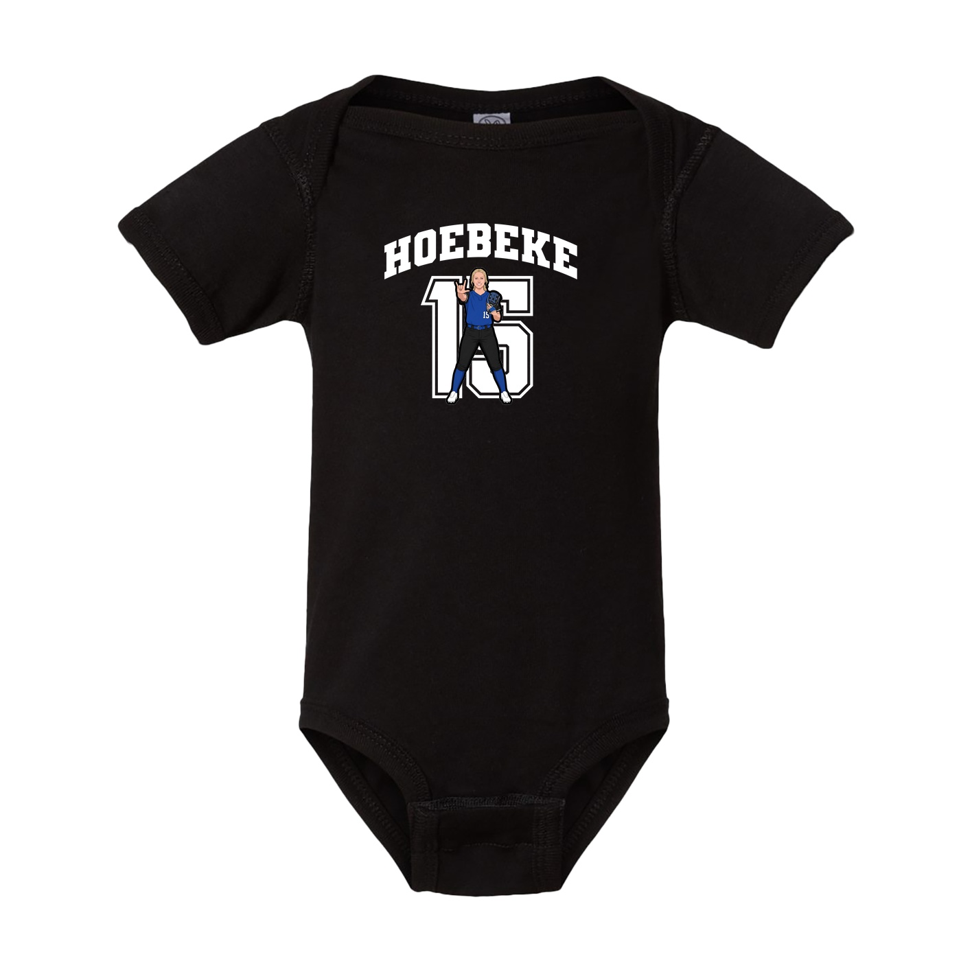Baby Onesie — Number in Black