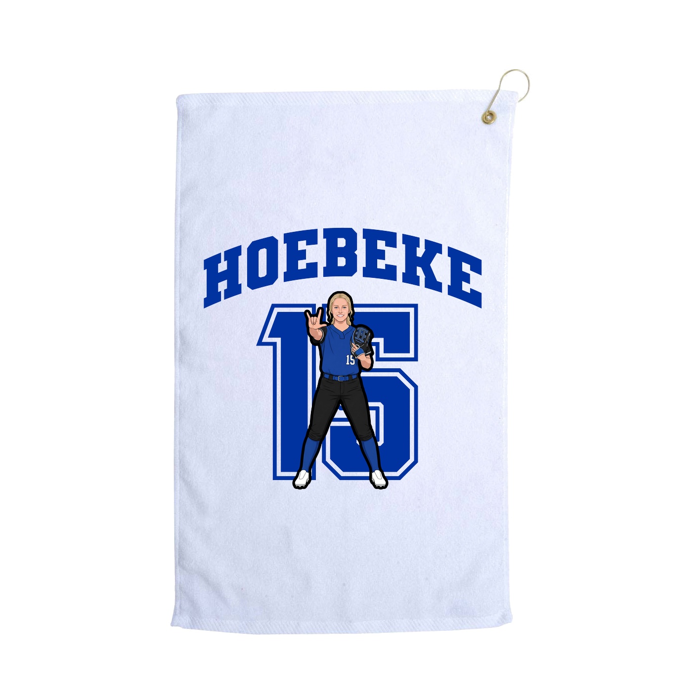Golf Towel — Number in White